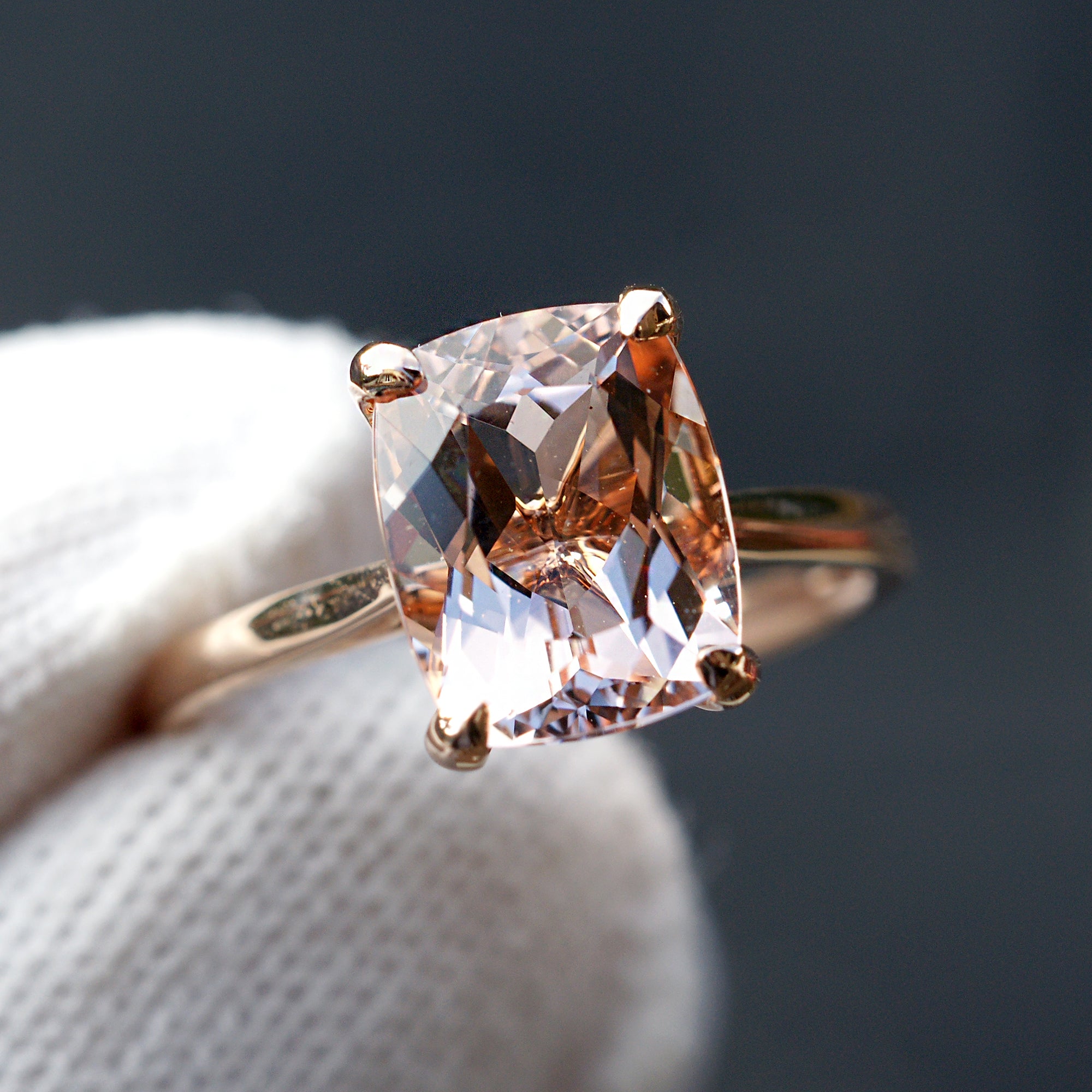 Morganite ring 2024 white gold