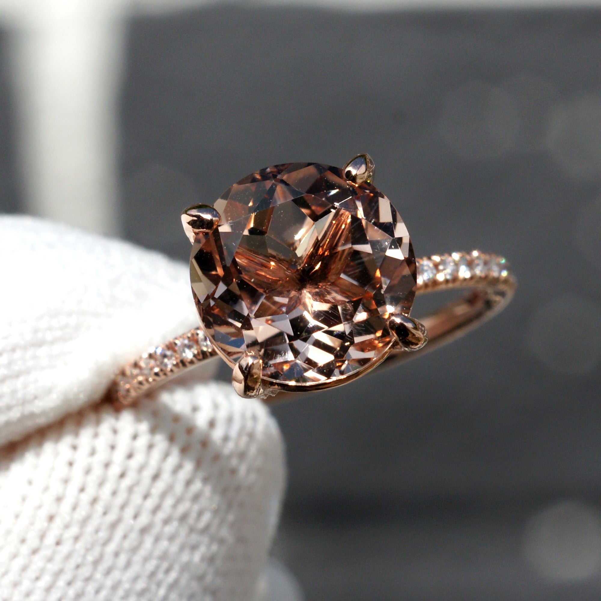 Inexpensive deals morganite rings