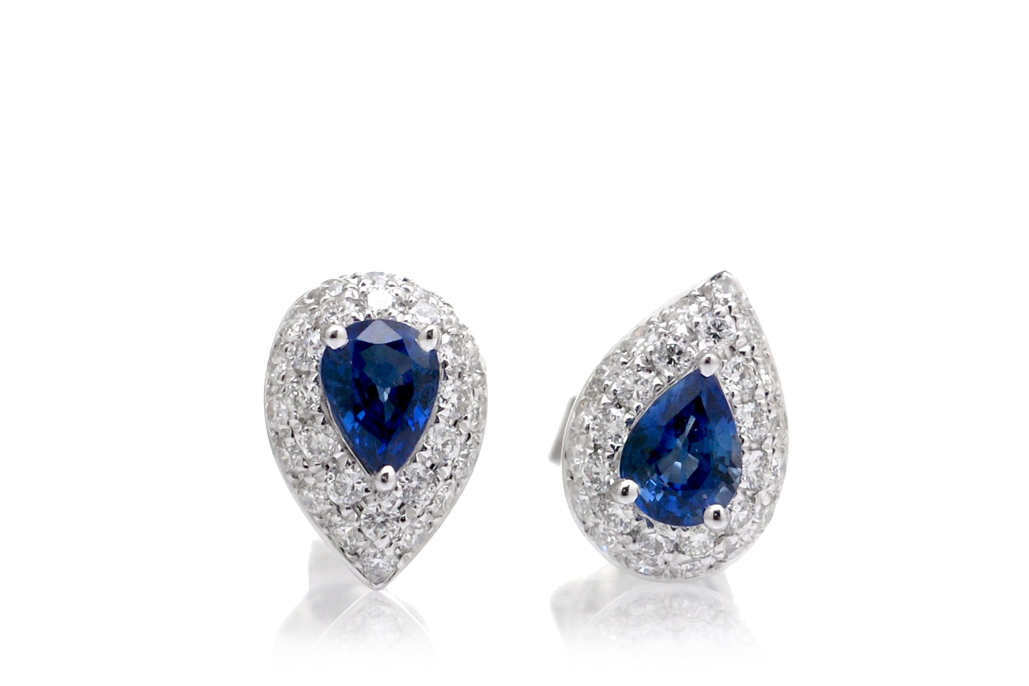 Pear sale sapphire earrings