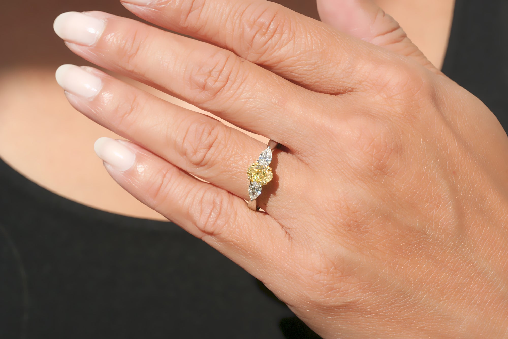 Fancy yellow deals diamond ring