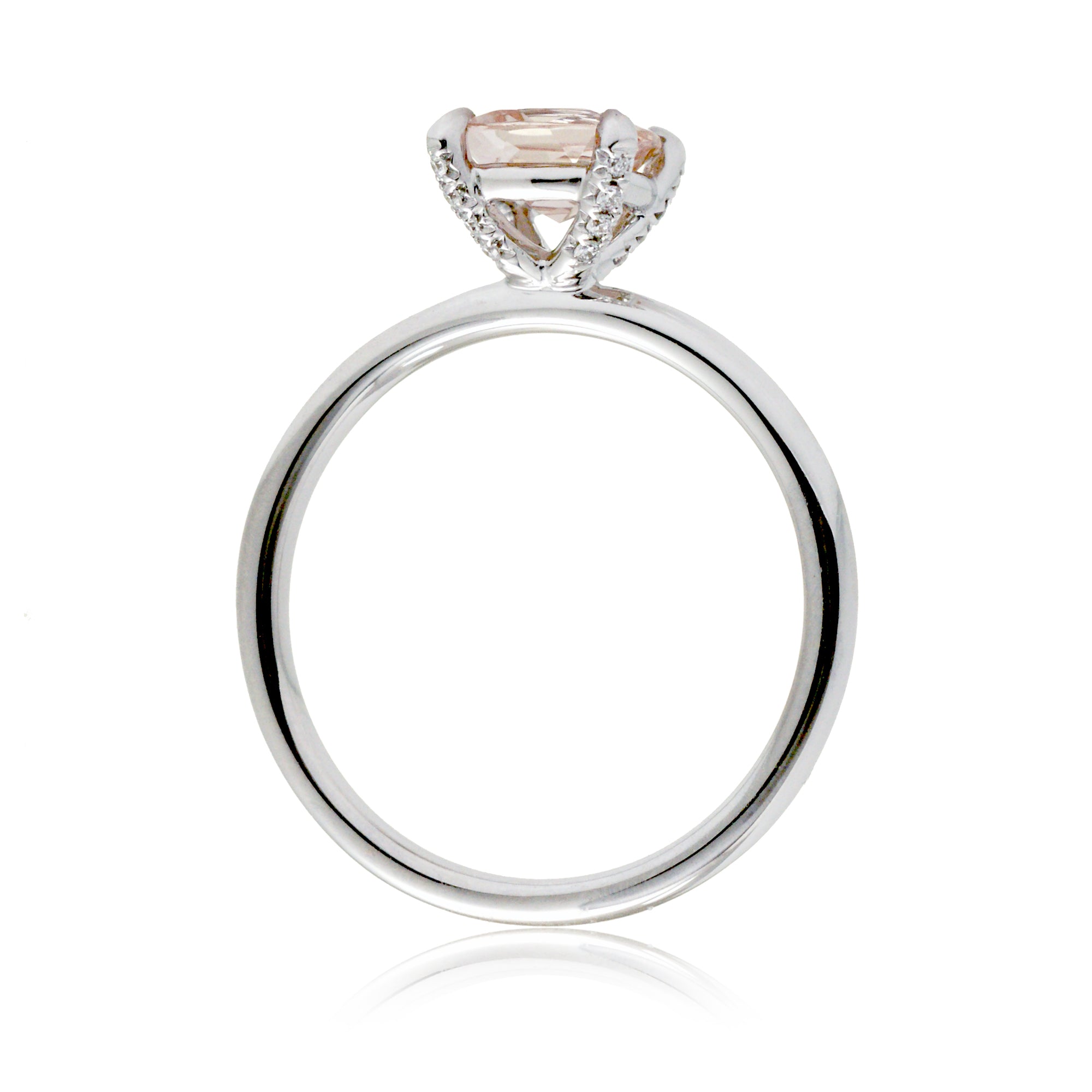 The Ava Cushion Morganite Ring