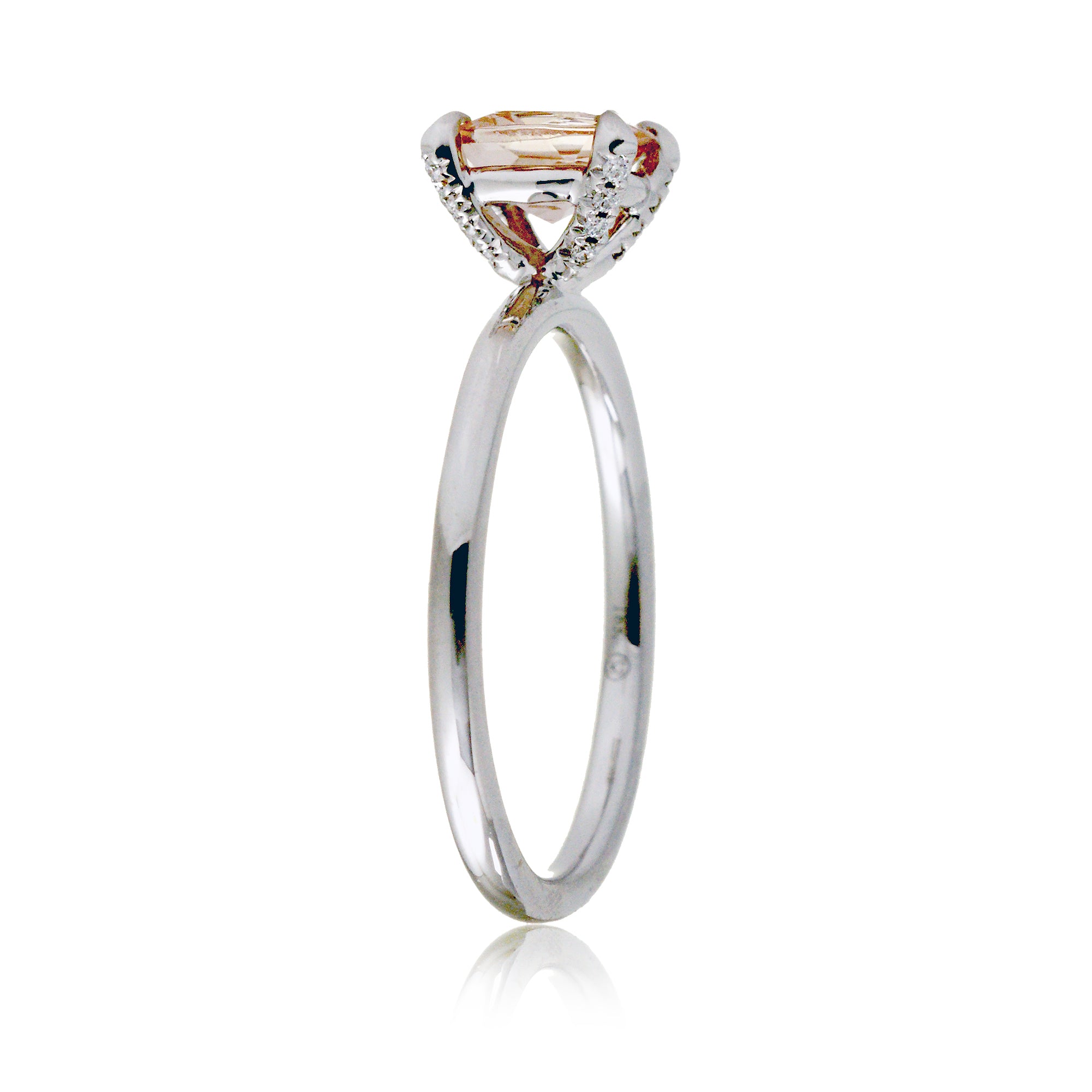 The Ava Cushion Morganite Ring