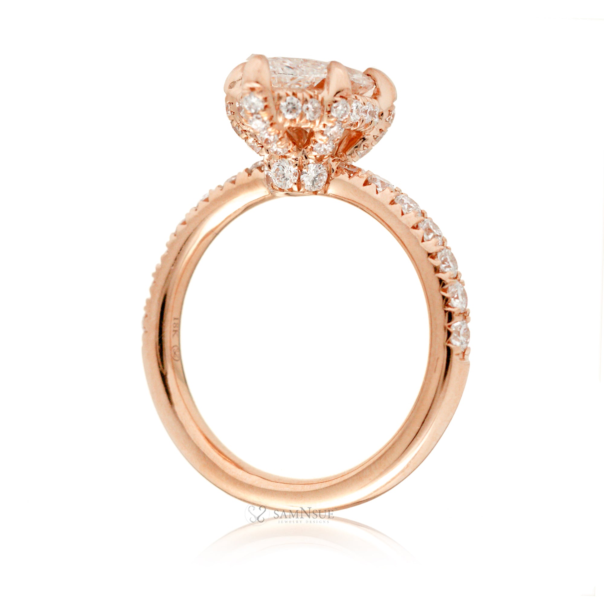 The Drenched Solitaire Marquise Diamond Ring