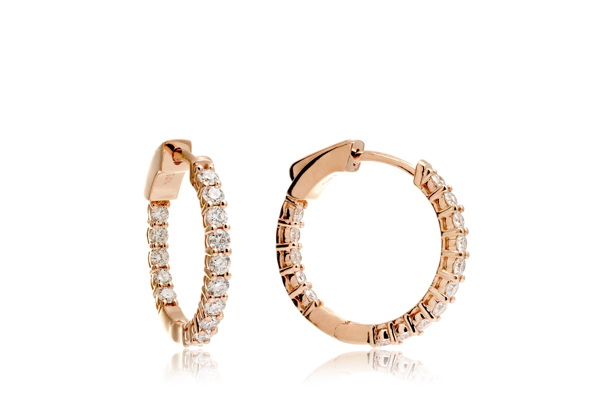 Inside Out Classic Diamond Hoop Earrings