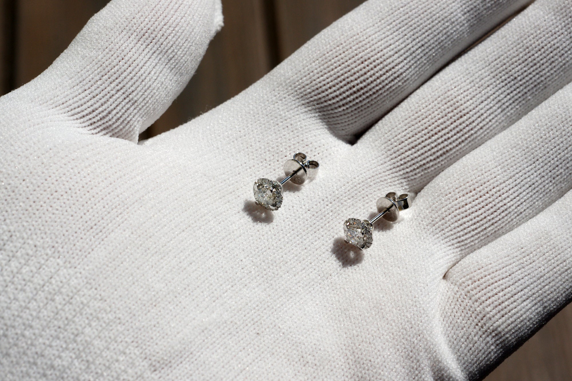Round Peridot Diamond Halo Earrings 5mm White Gold