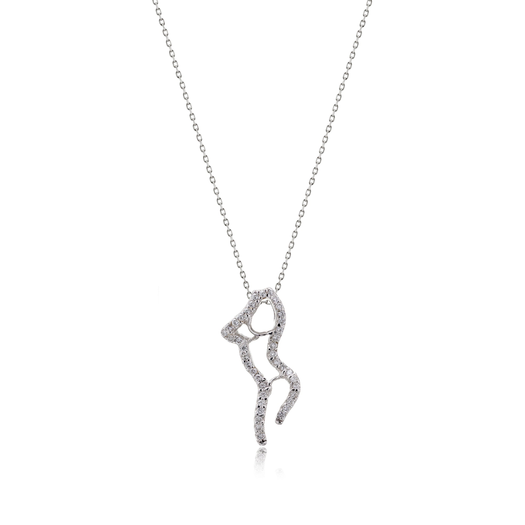 The Silhouette Diamond Pendant (7/8 inch)