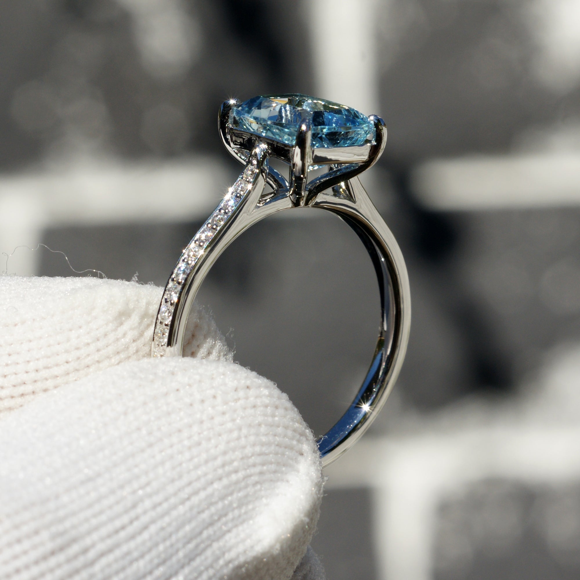 3ct Oval Cut Blue Aquamarine Three Stone Engagement Ring 14k Rose Gold  Finish | eBay