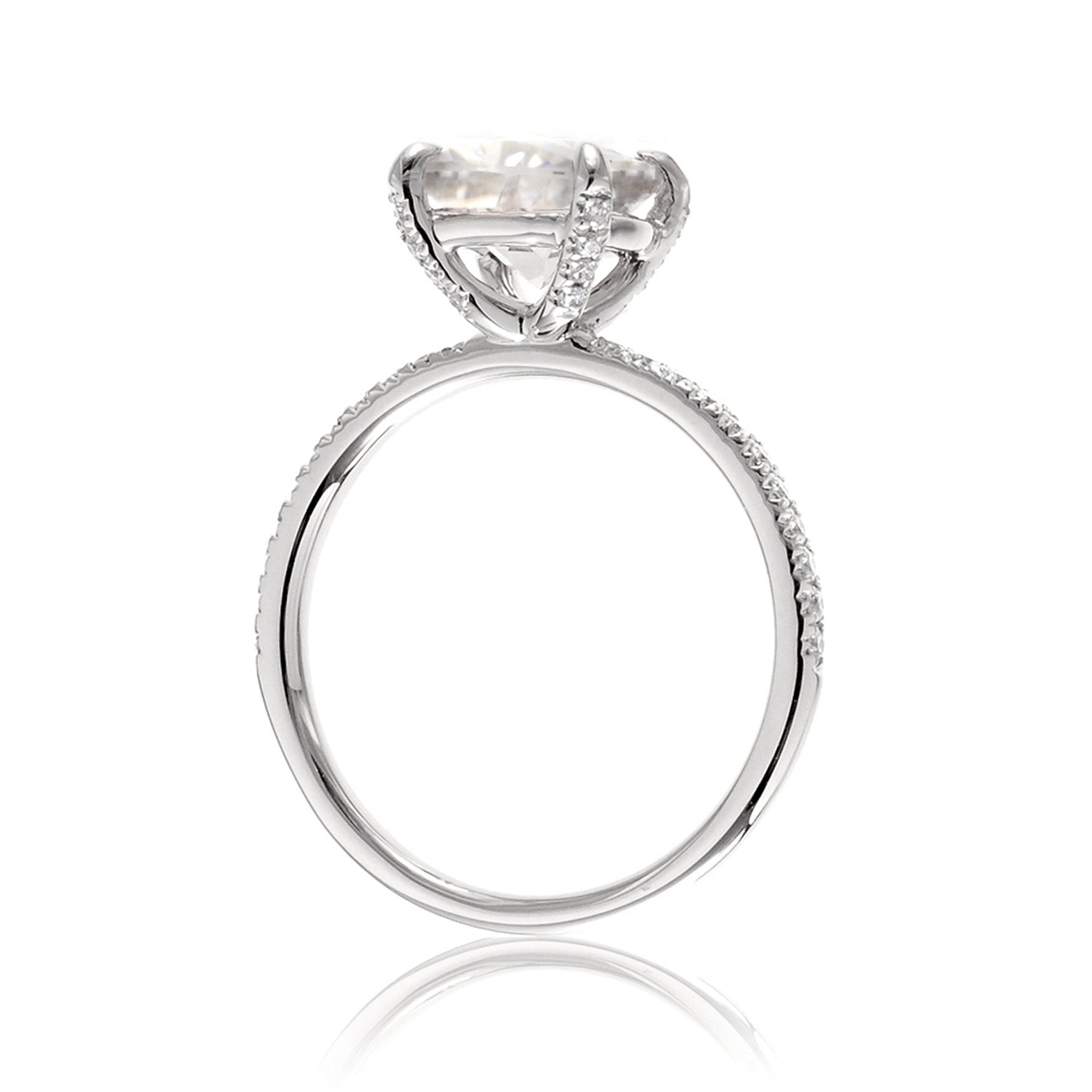 The Ava Emerald Cut Moissanite Ring