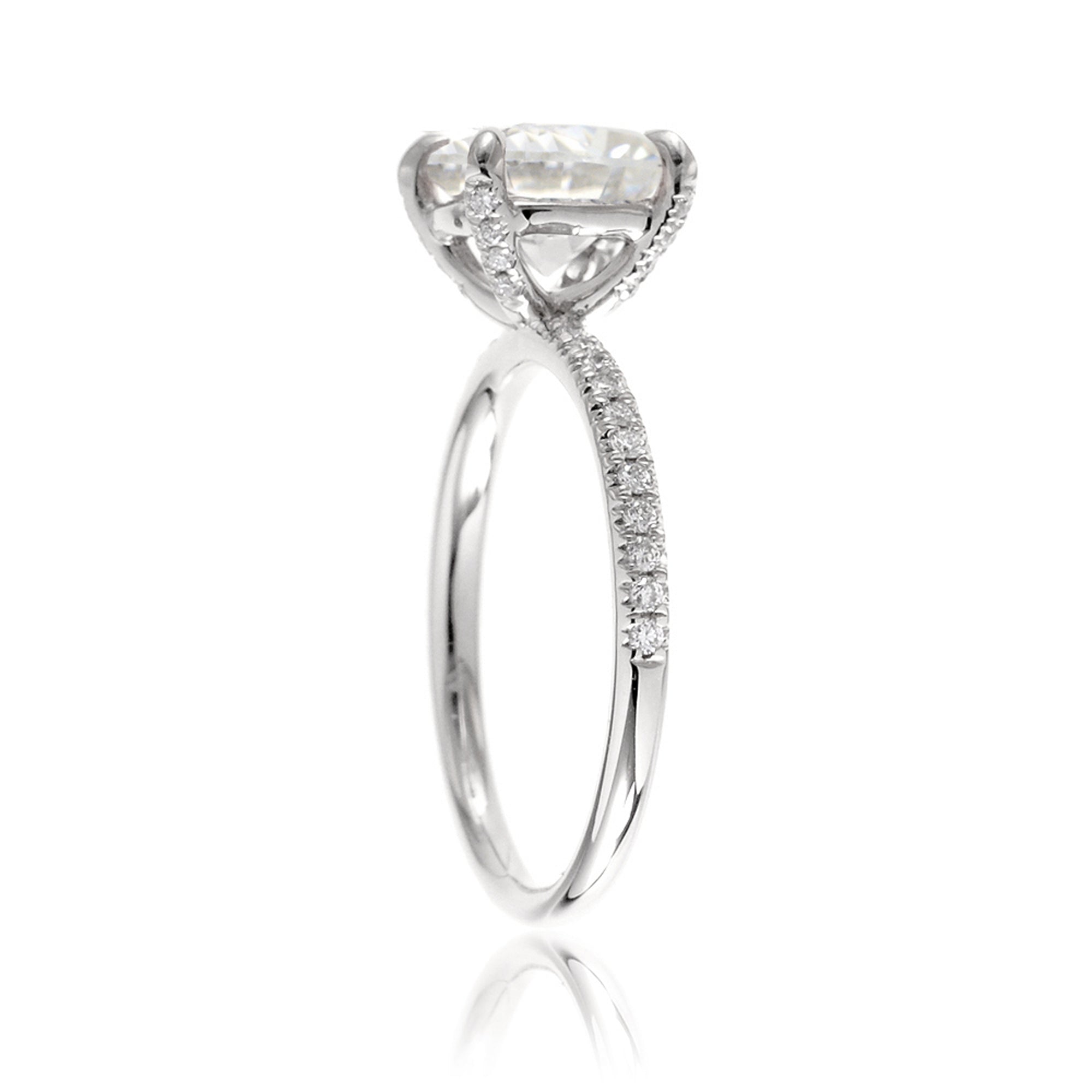 The Ava Emerald Cut Moissanite Ring