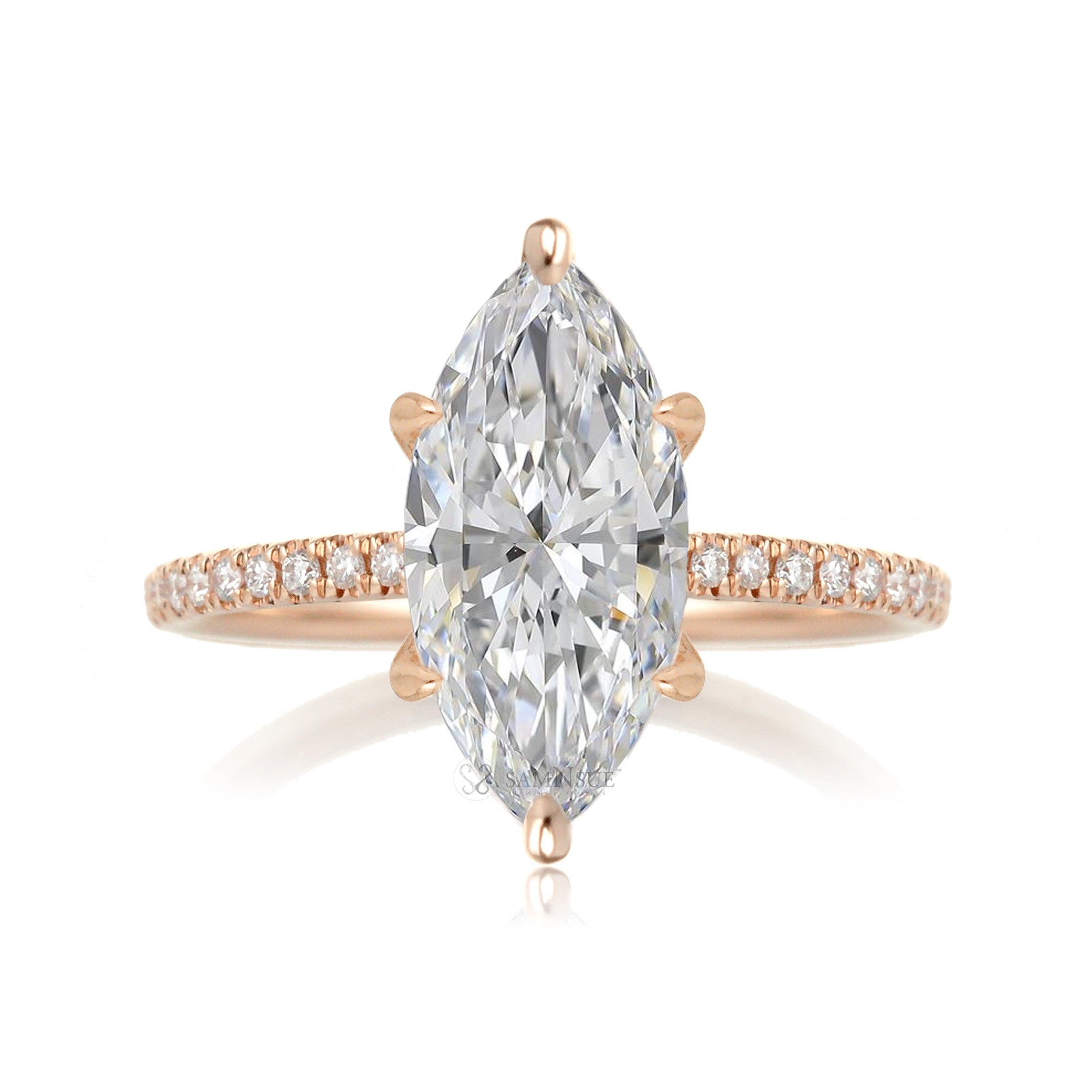 The Ava Marquise Six Prongs Diamond Ring