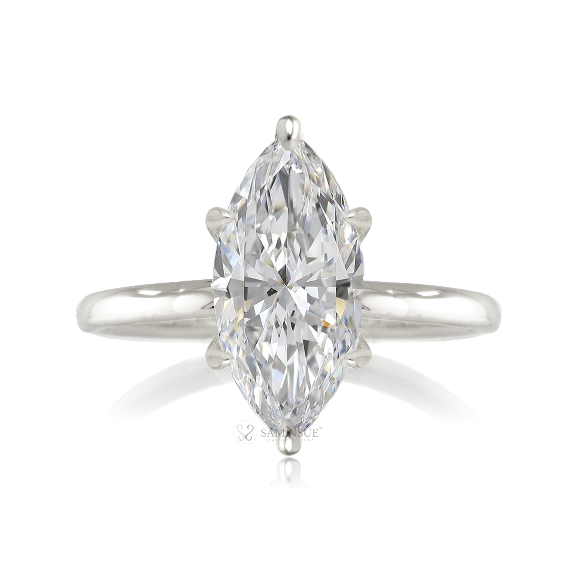 The Ava Marquise Six Prongs Diamond Ring