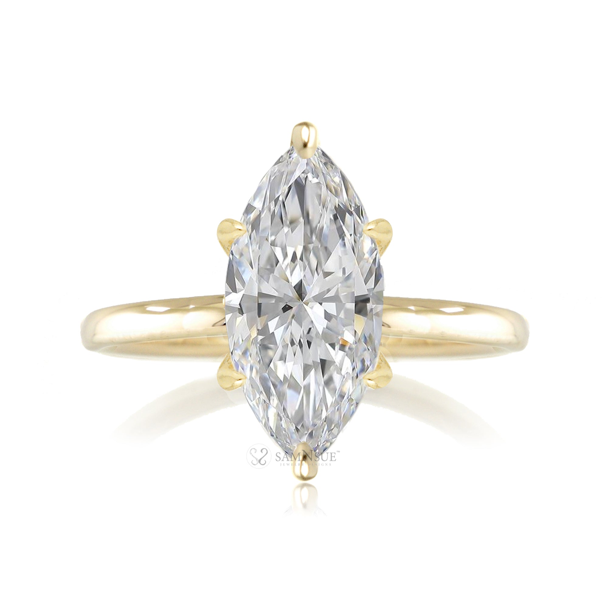 The Ava Marquise Six Prongs Diamond Ring