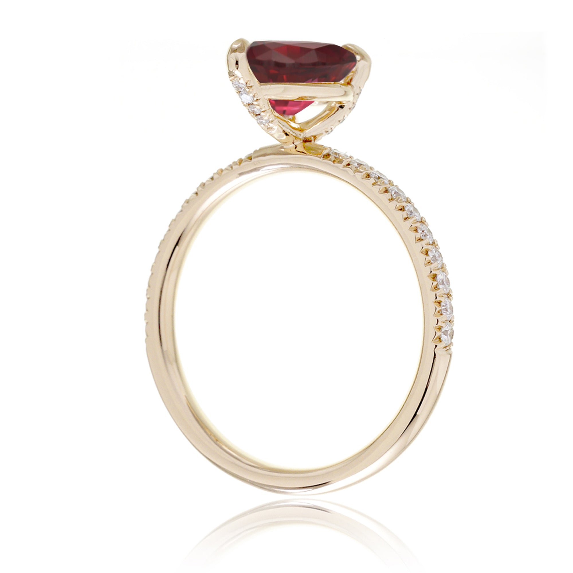 The Ava Pear Ruby Ring (Lab-Grown)