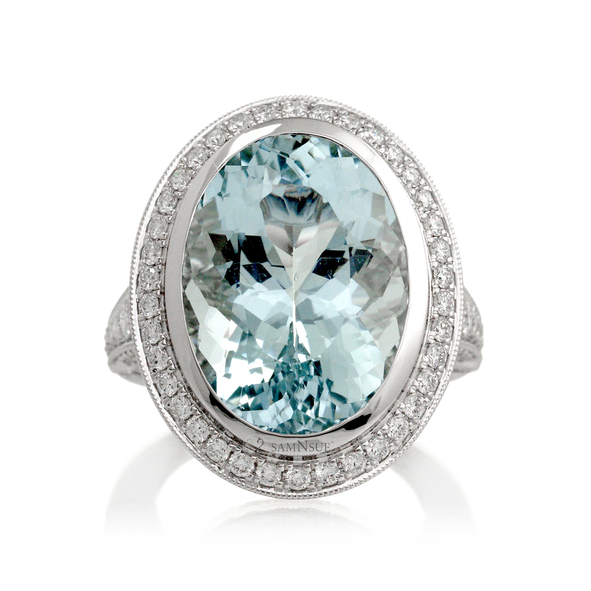 The Gwendoline Oval Aquamarine Ring (14.89ct. tw.)