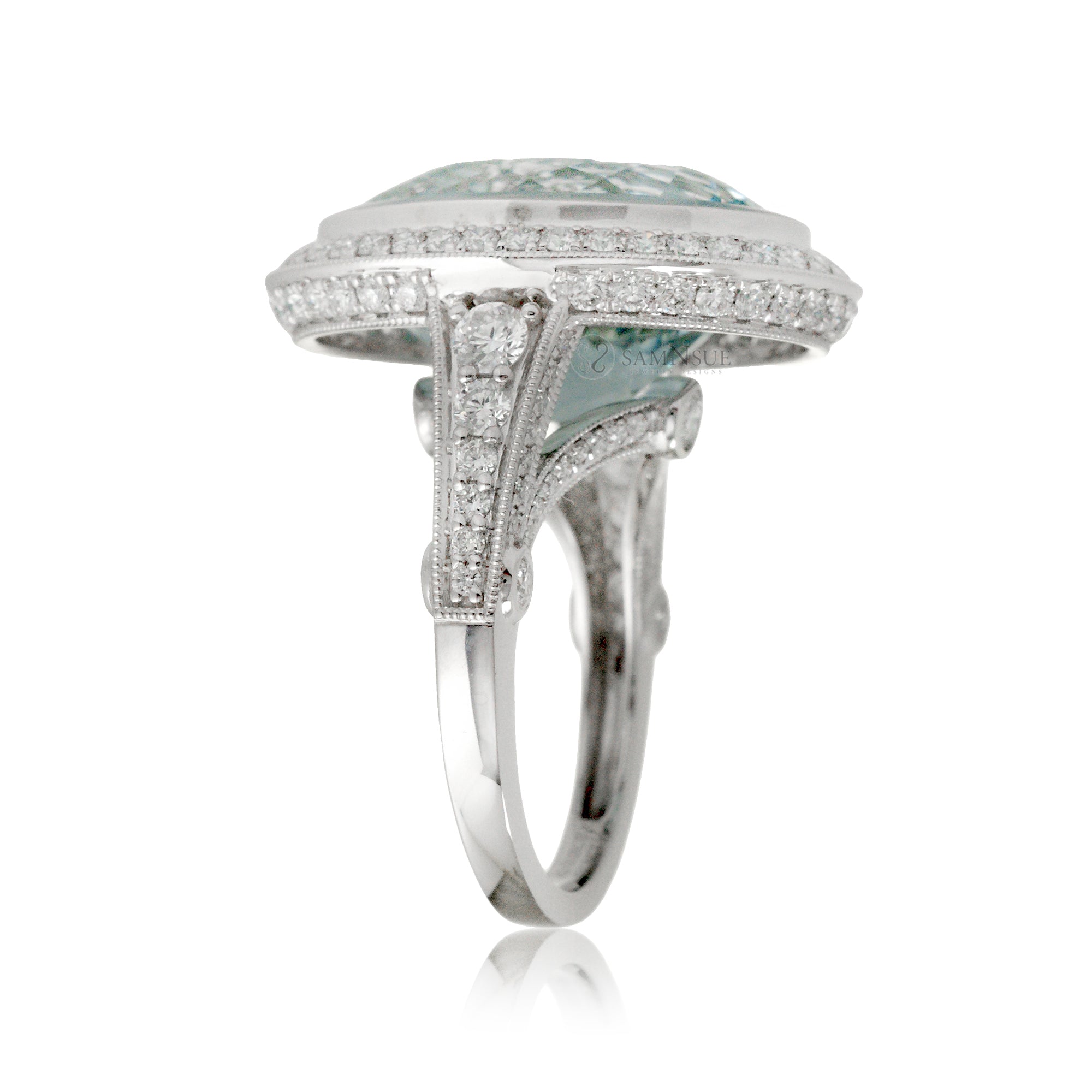 The Gwendoline Oval Aquamarine Ring (14.89ct. tw.)