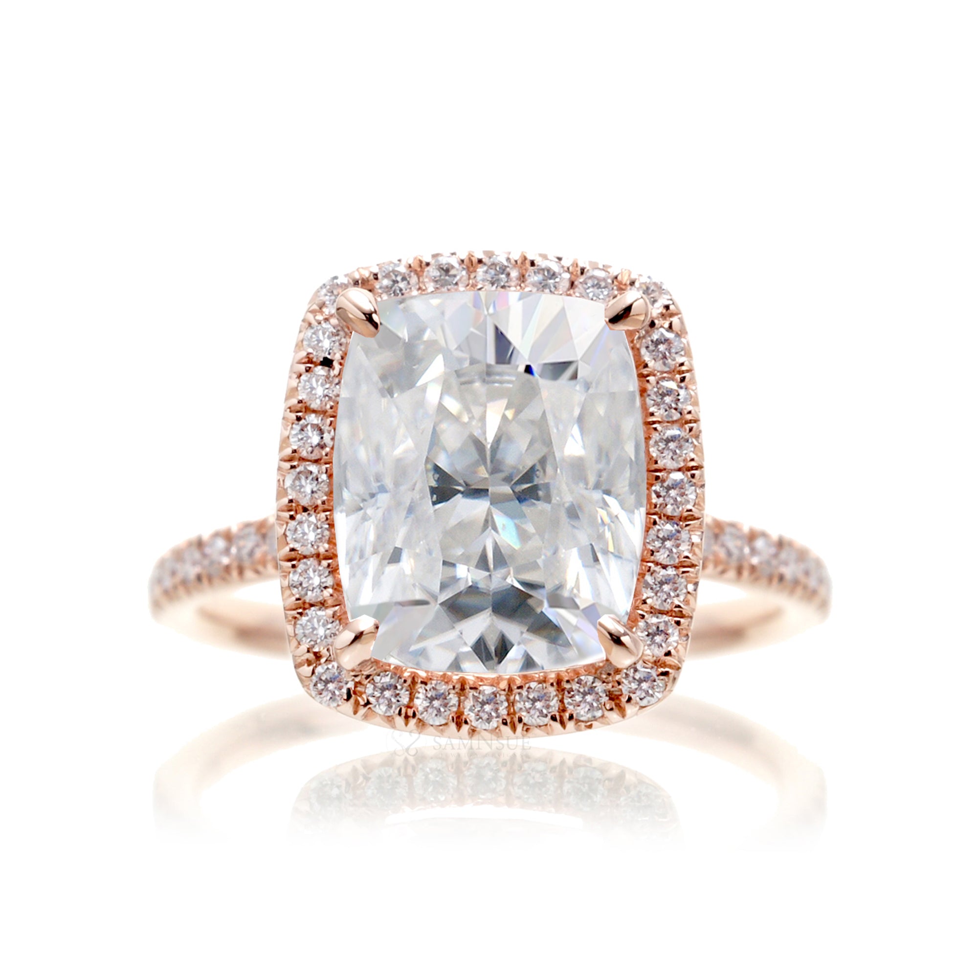 The Caitlin Cushion Moissanite Ring