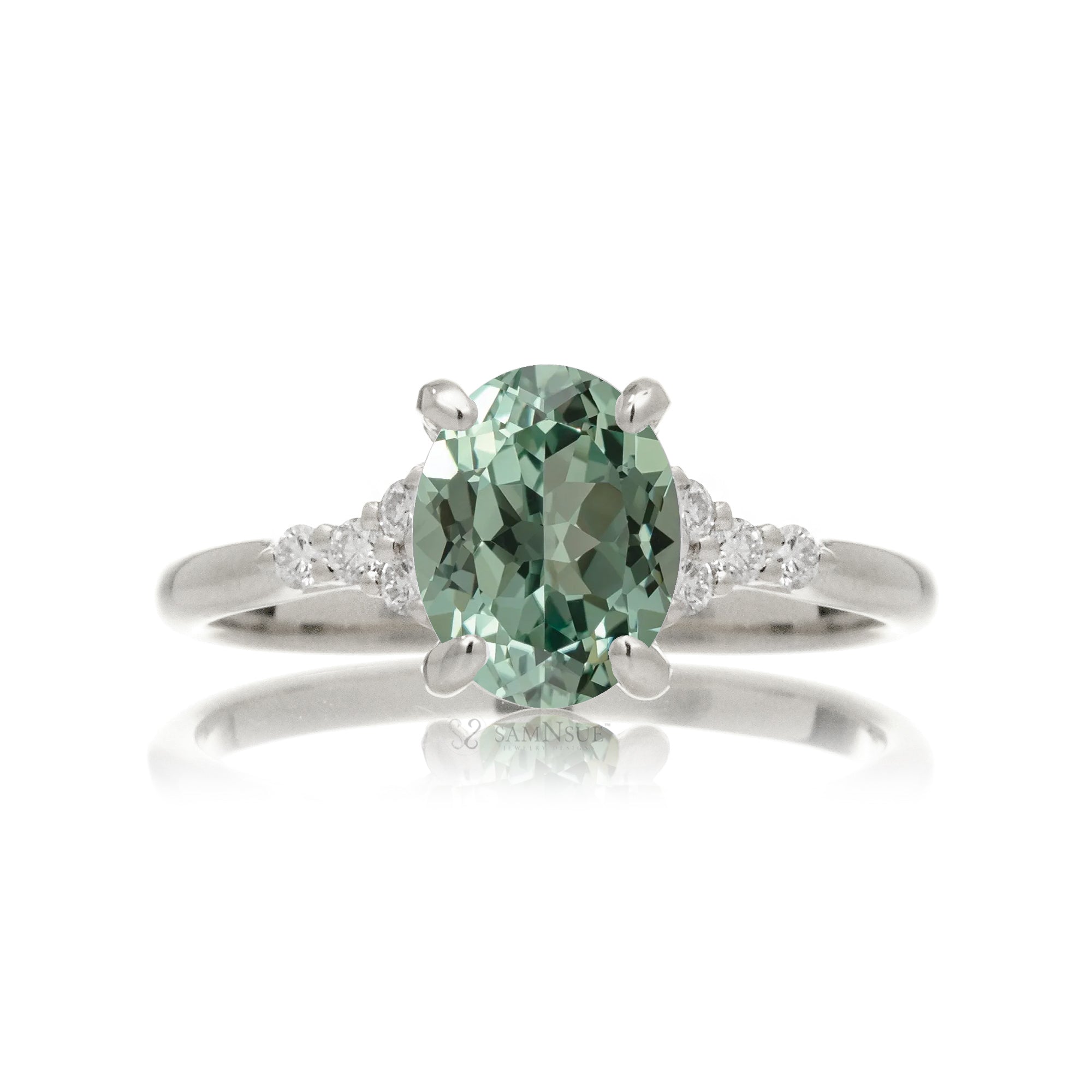 Lab created hot sale green sapphire