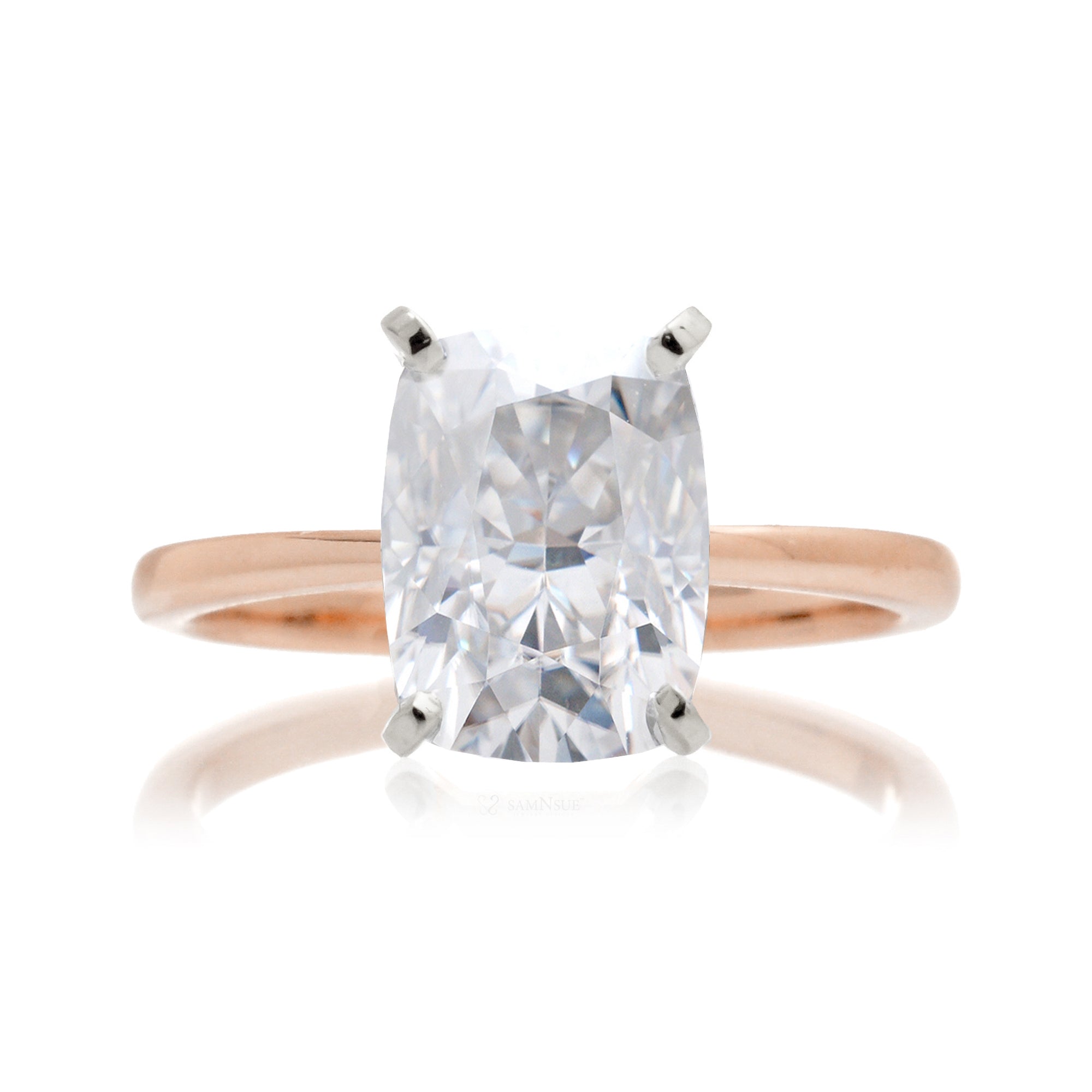 The Adeline Cushion Moissanite Ring