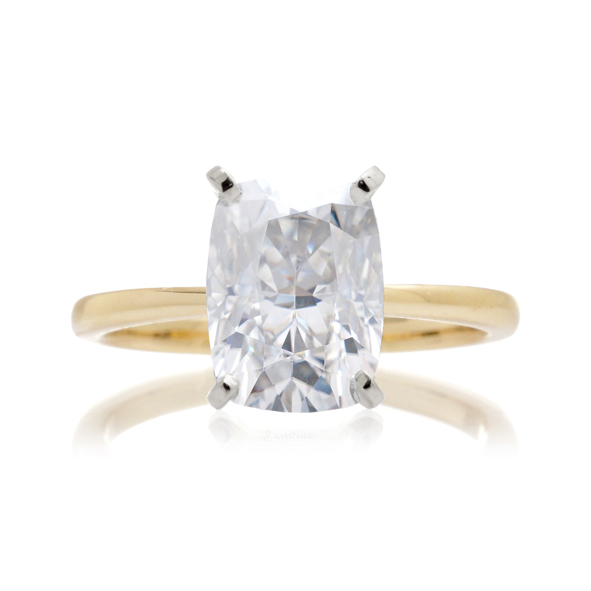 The Adeline Cushion Moissanite Ring