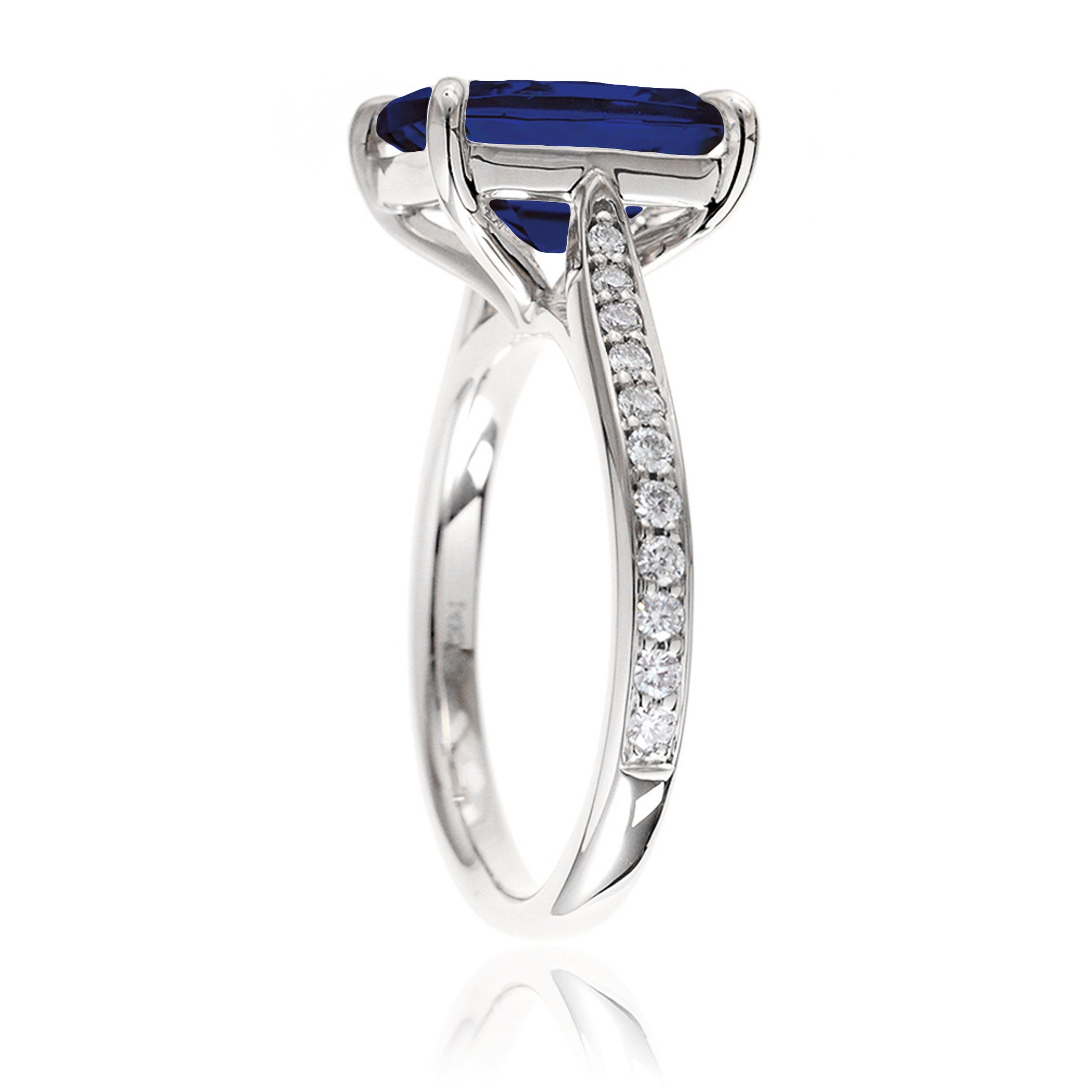 The Emily Cushion Sapphire Ring (Lab-Grown)