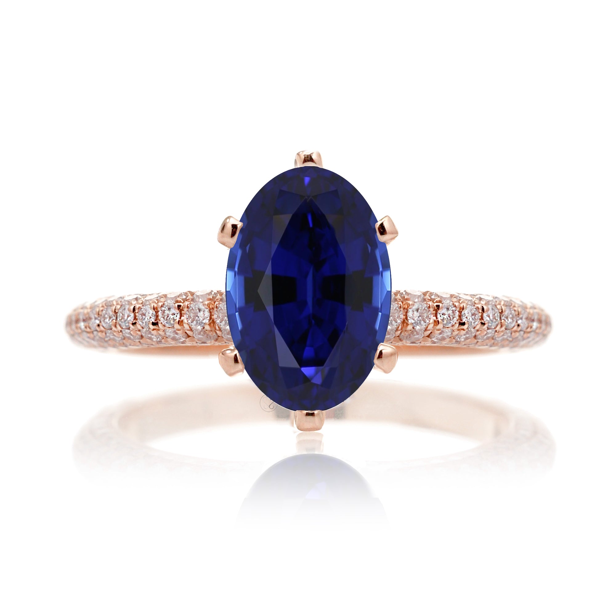 The Eve Solitaire Oval Sapphire Ring (Lab-Grown)