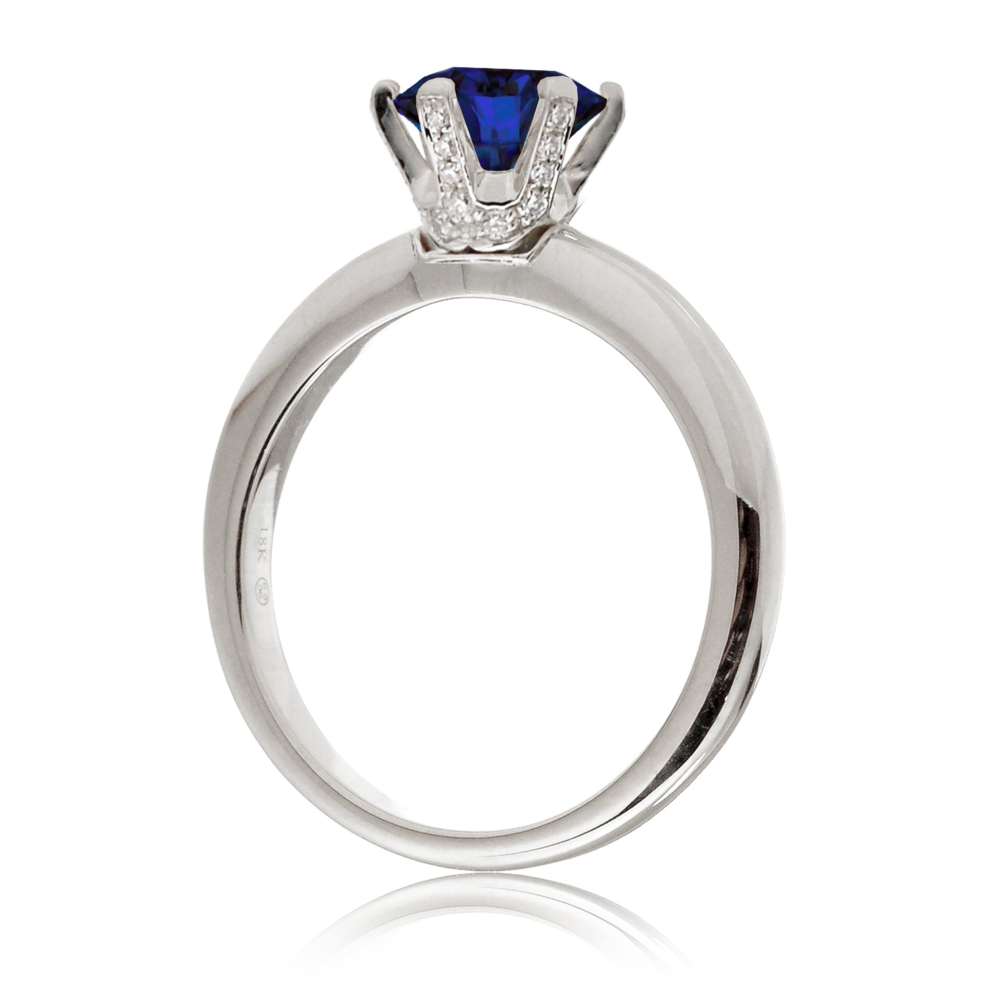 The Eve Solitaire Oval Sapphire Ring (Lab-Grown)