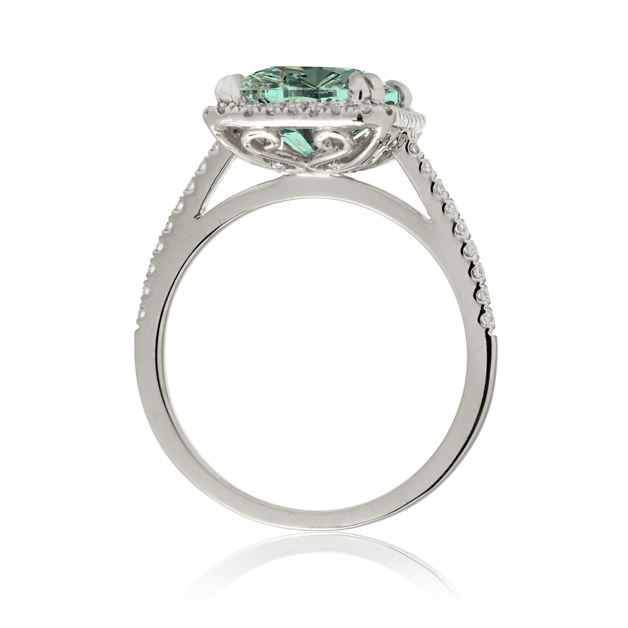 The Signature Emerald Cut Green Sapphire Ring