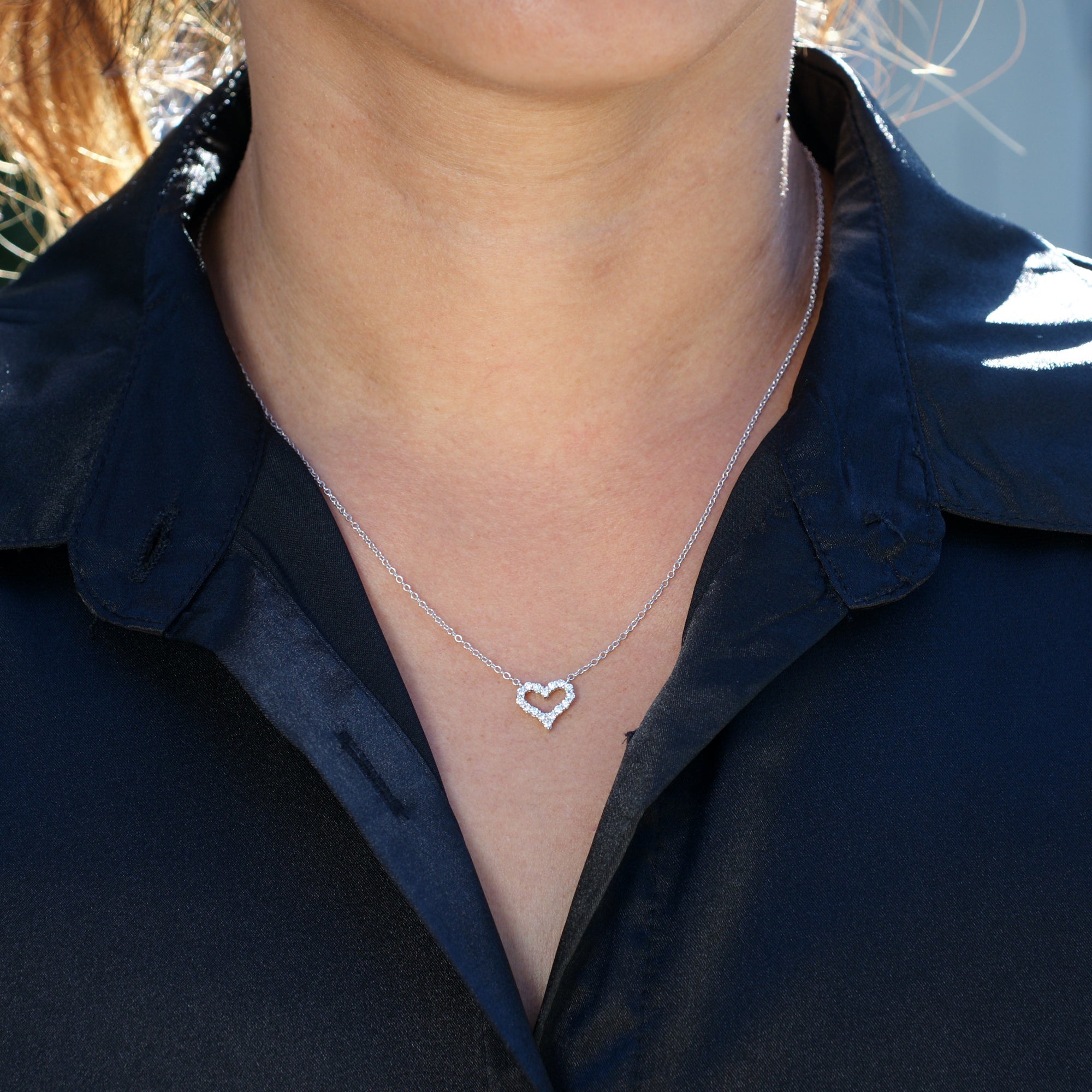 The Amelia Heart Diamond Necklace