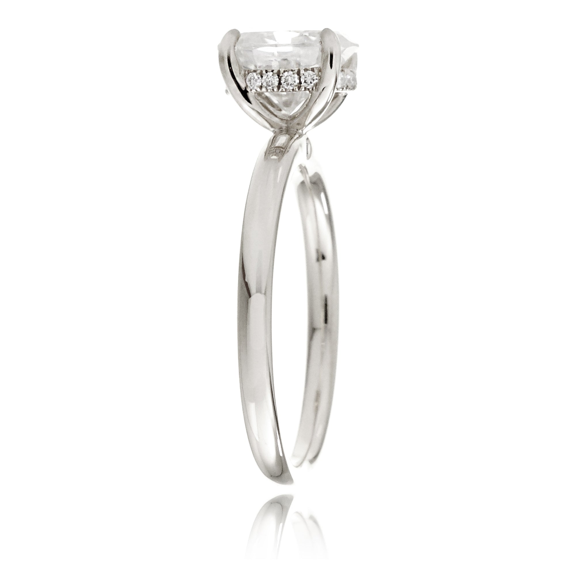 The Lucy Pear Cut Moissanite Ring