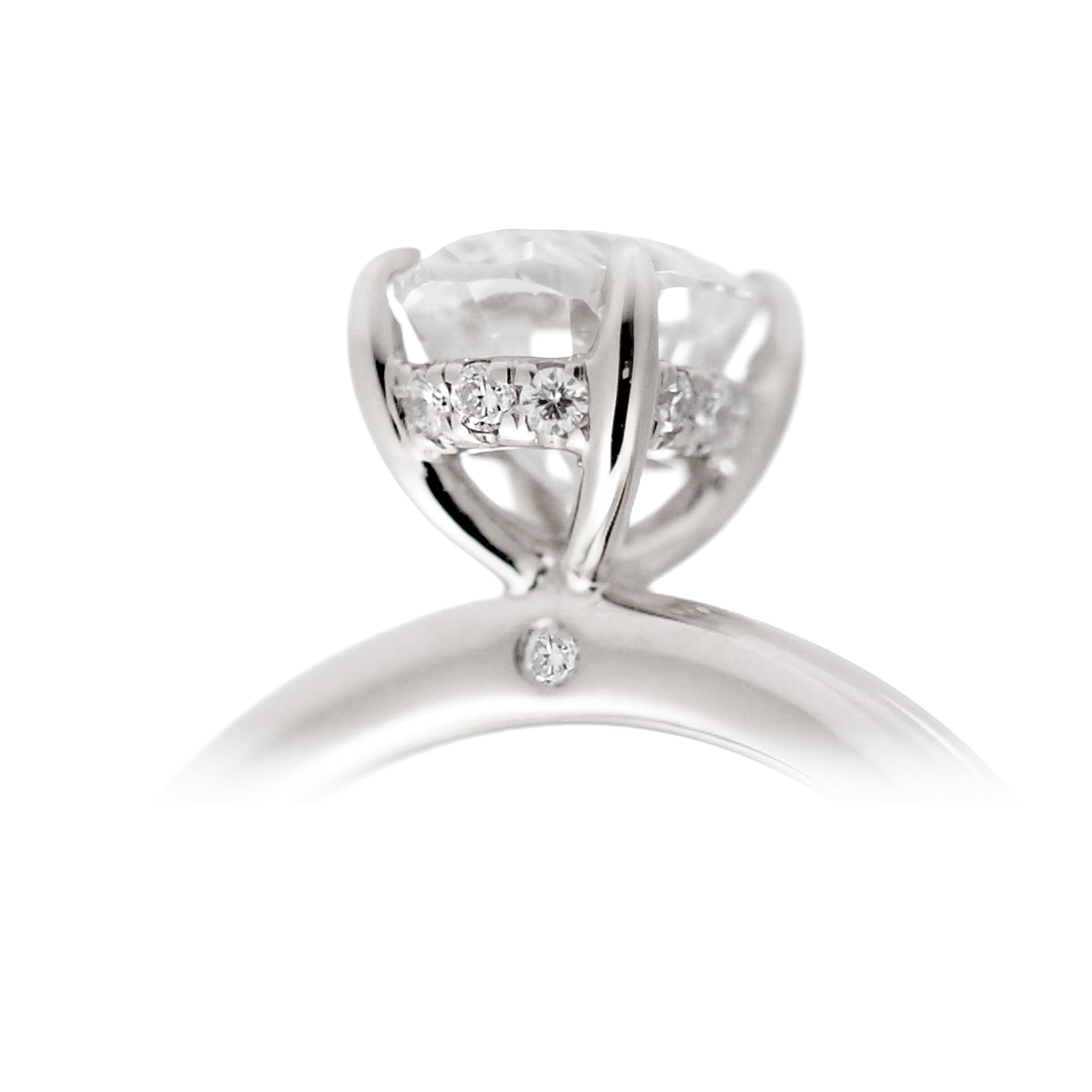 The Lucy Pear Cut Moissanite Ring