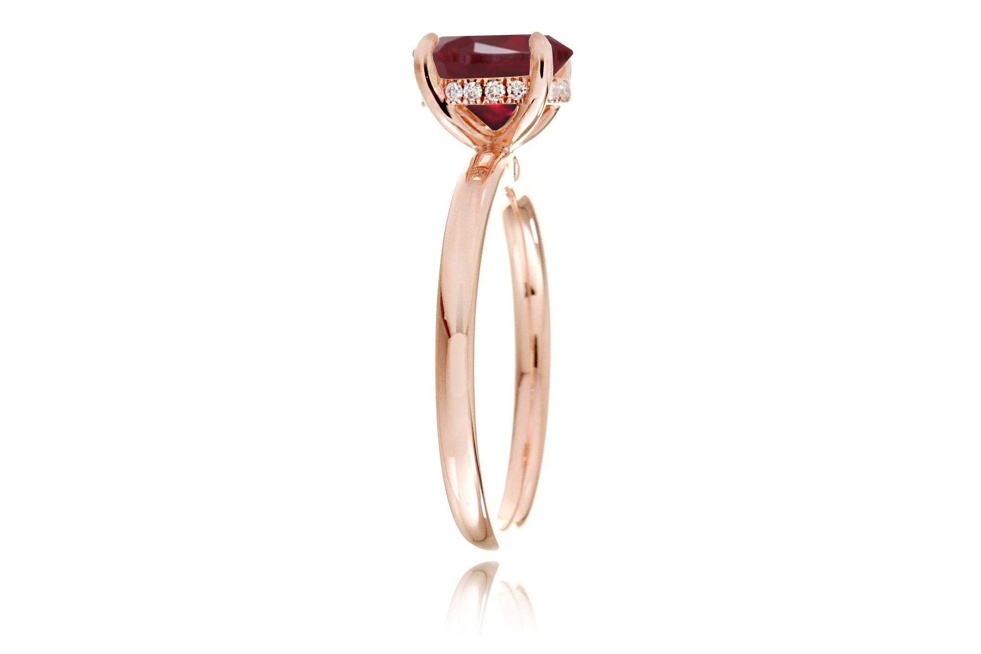 The Lucy Pear Cut Ruby Ring (Lab-Grown)