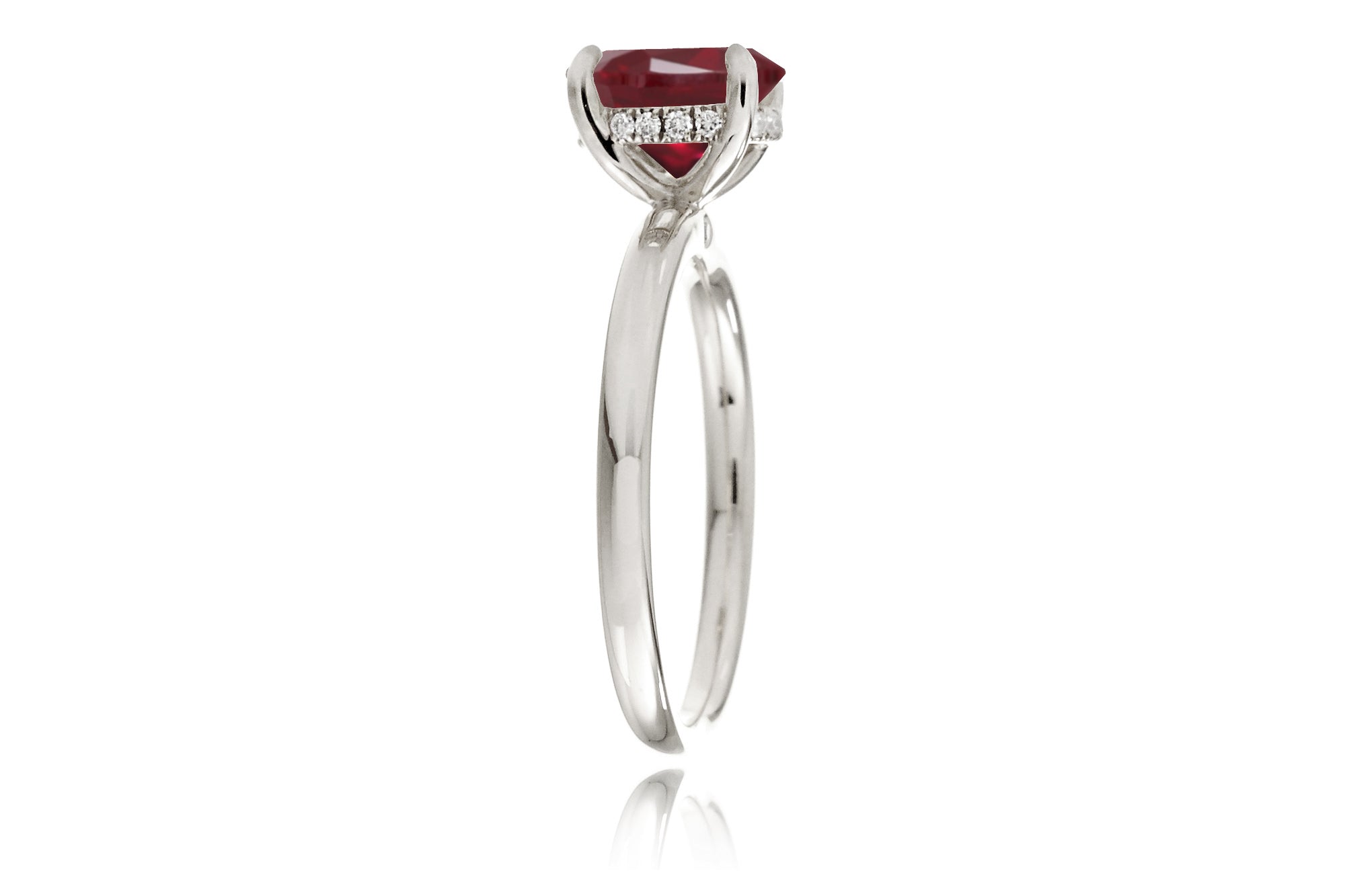 The Lucy Pear Cut Ruby Ring (Lab-Grown)