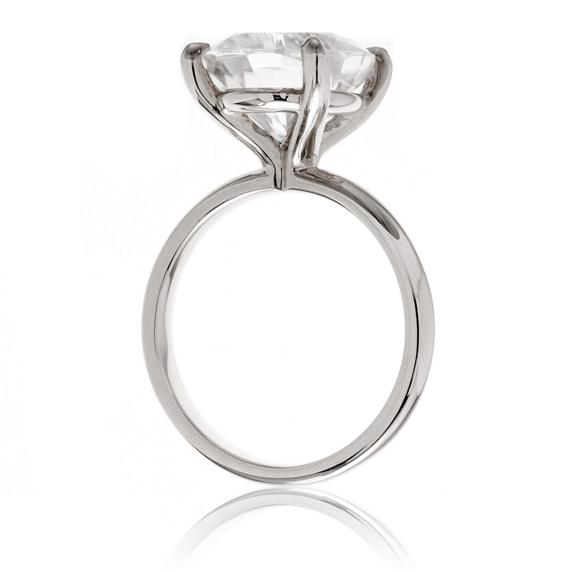 The Kim Round Moissanite Ring