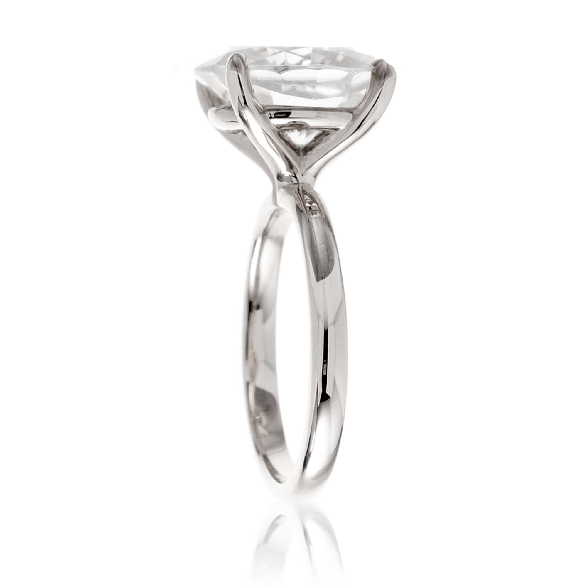 The Kim Round Moissanite Ring