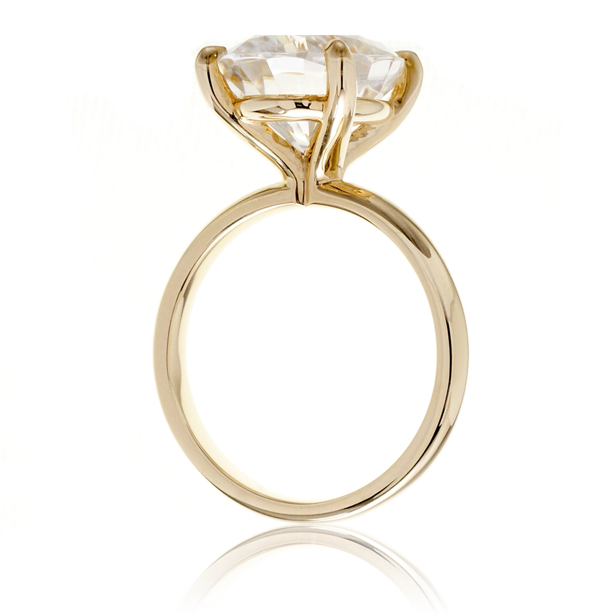 The Kim Round Moissanite Ring