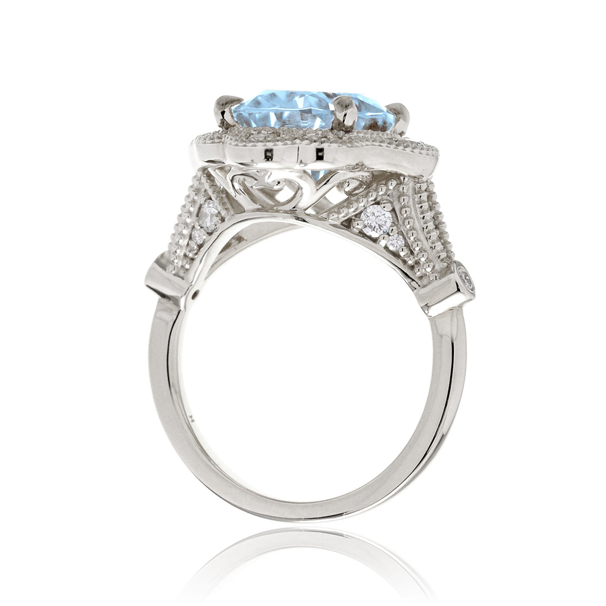 The Victoria Oval Cut Aquamarine Ring