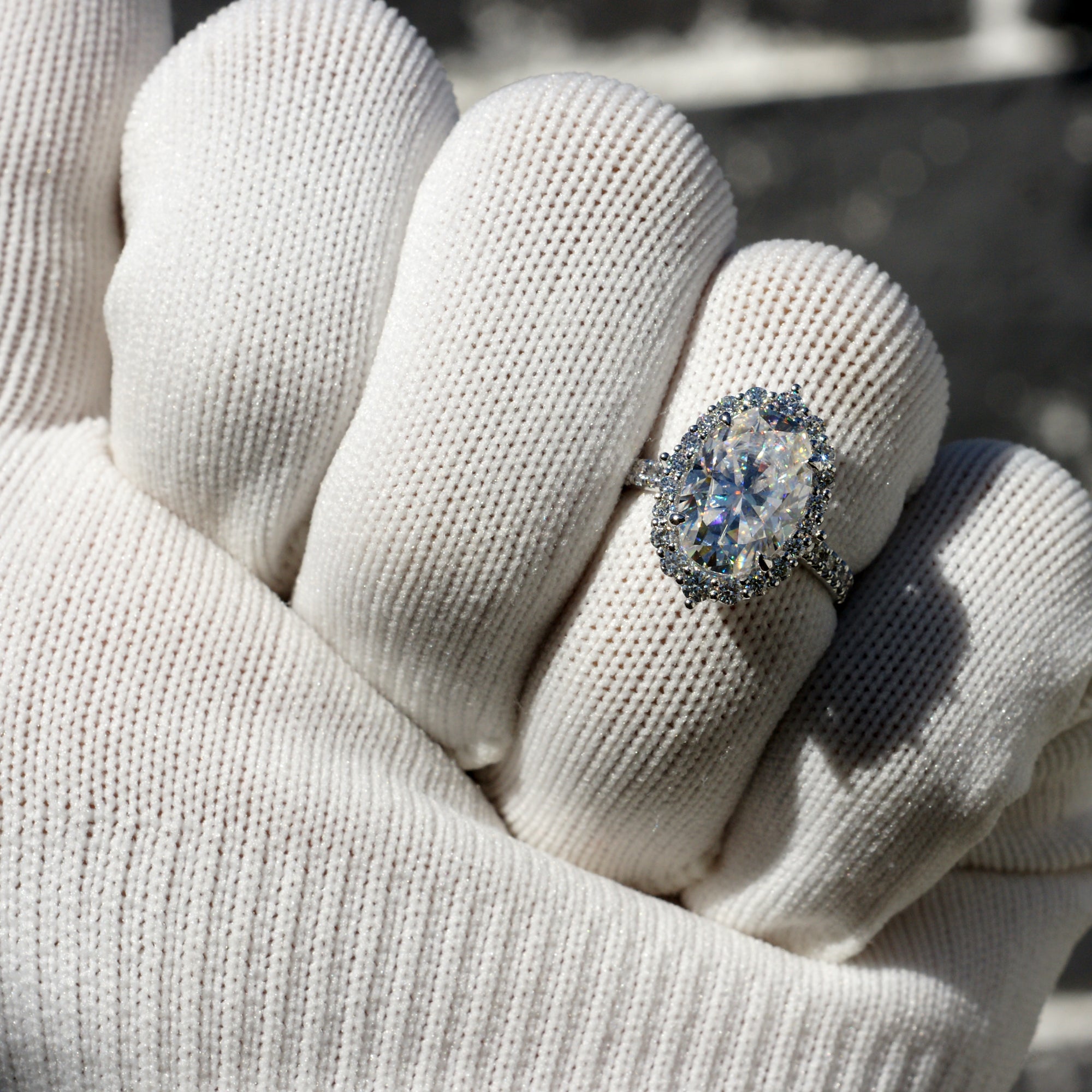 Lucy Lab Grown Diamond Ring (2 Carat) -14k White Gold