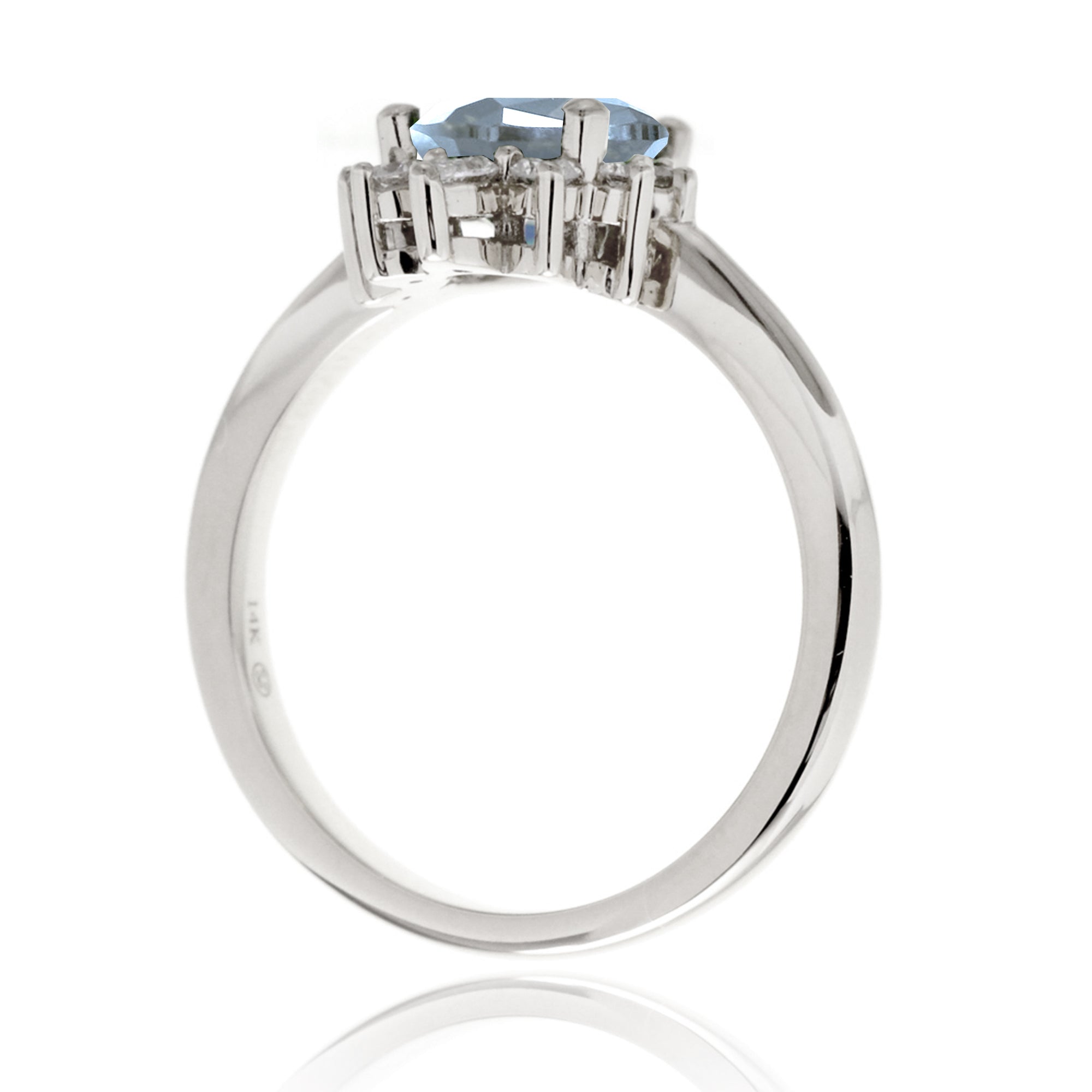 The Pacey Pear Aquamarine & Diamond Ring