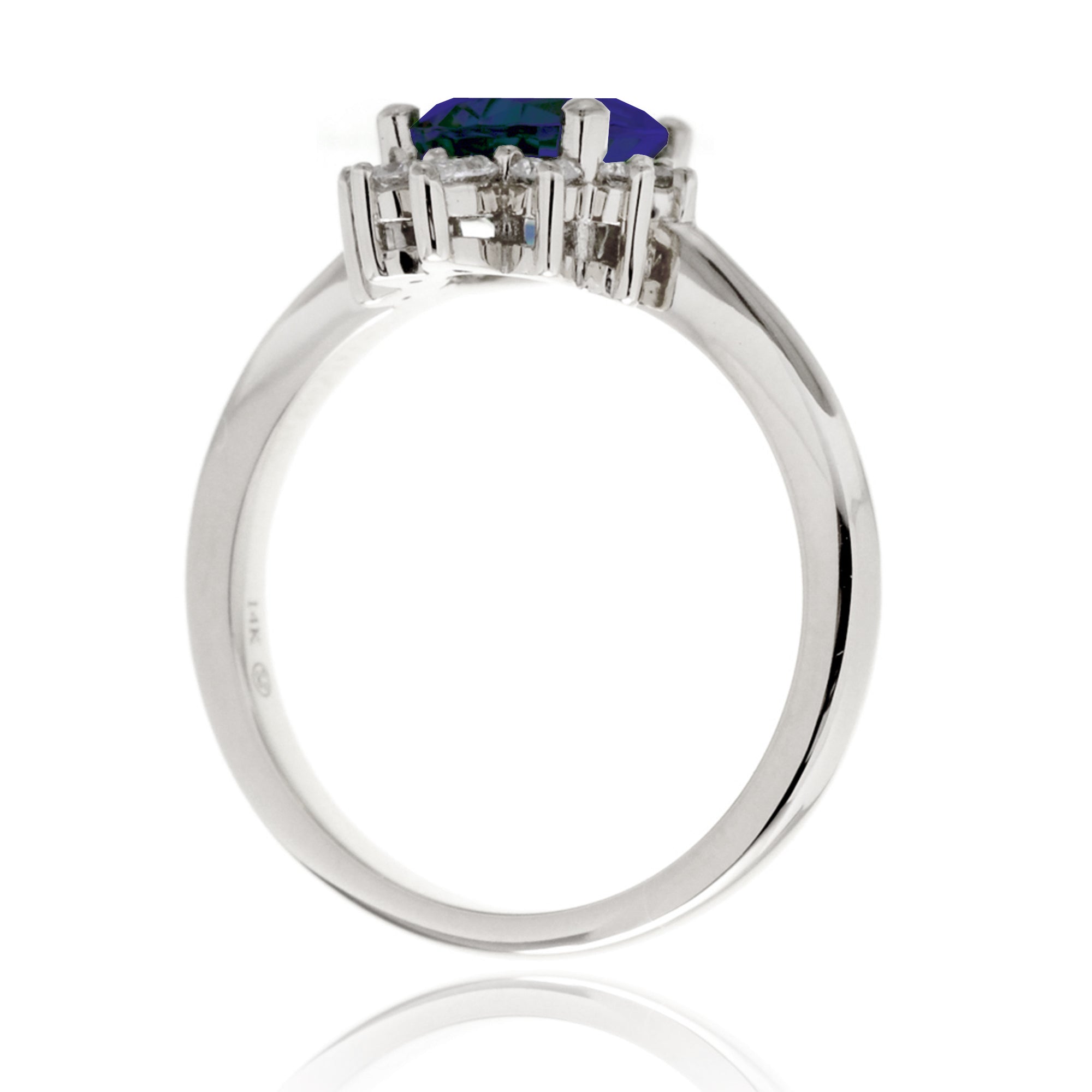 The Pacey Pear Blue Sapphire & Diamond Ring