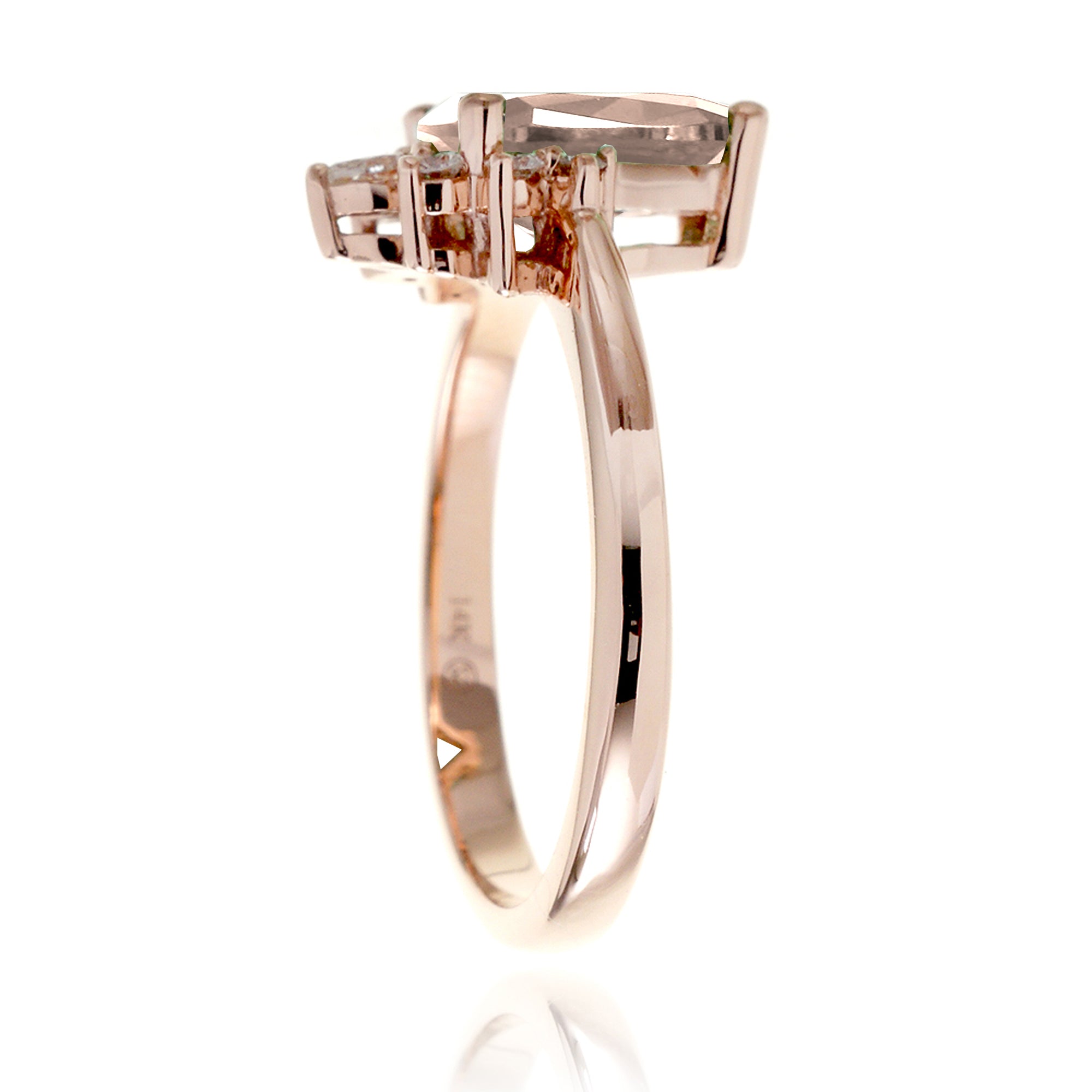 The Pacey Pear Morganite Ring