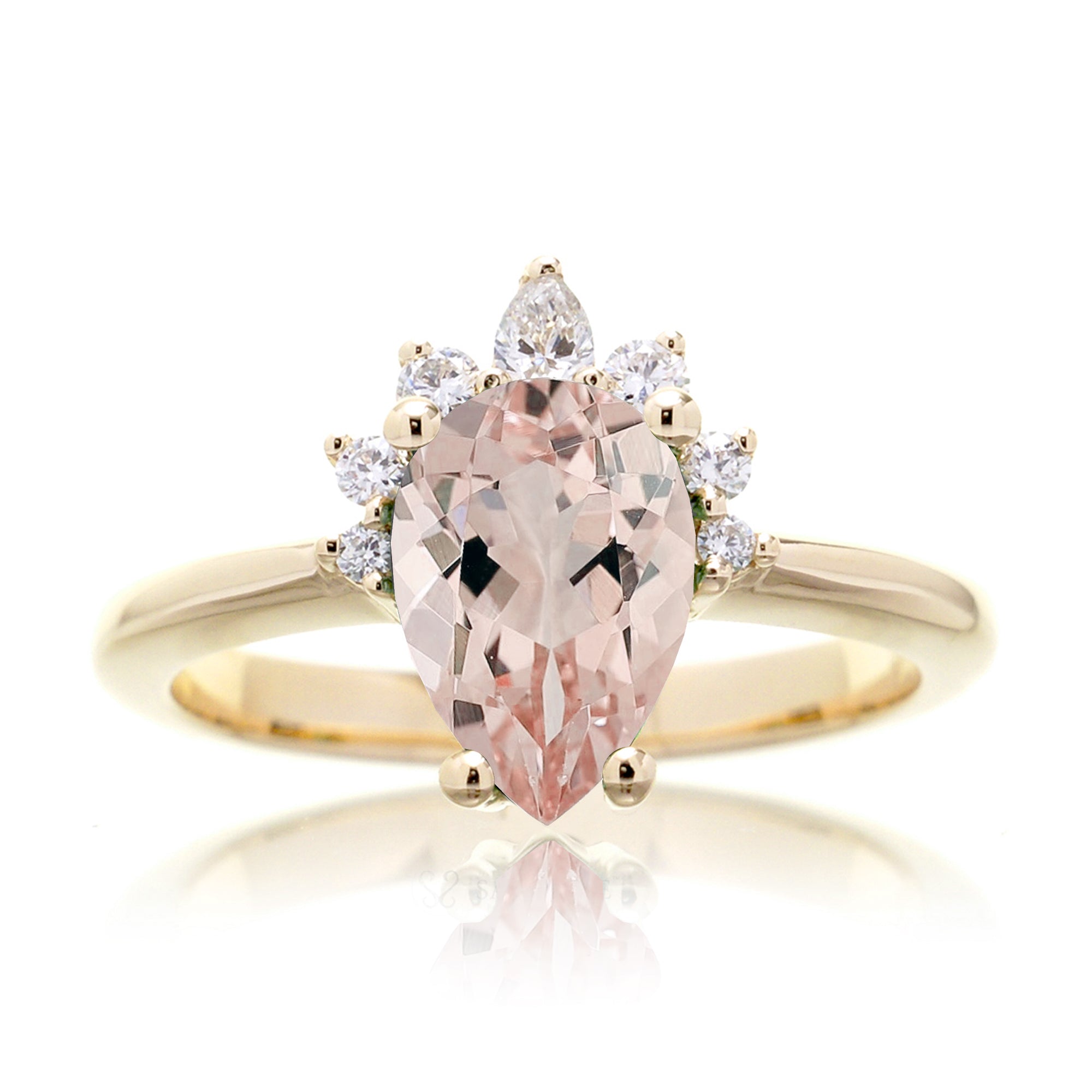 The Pacey Pear Morganite Ring