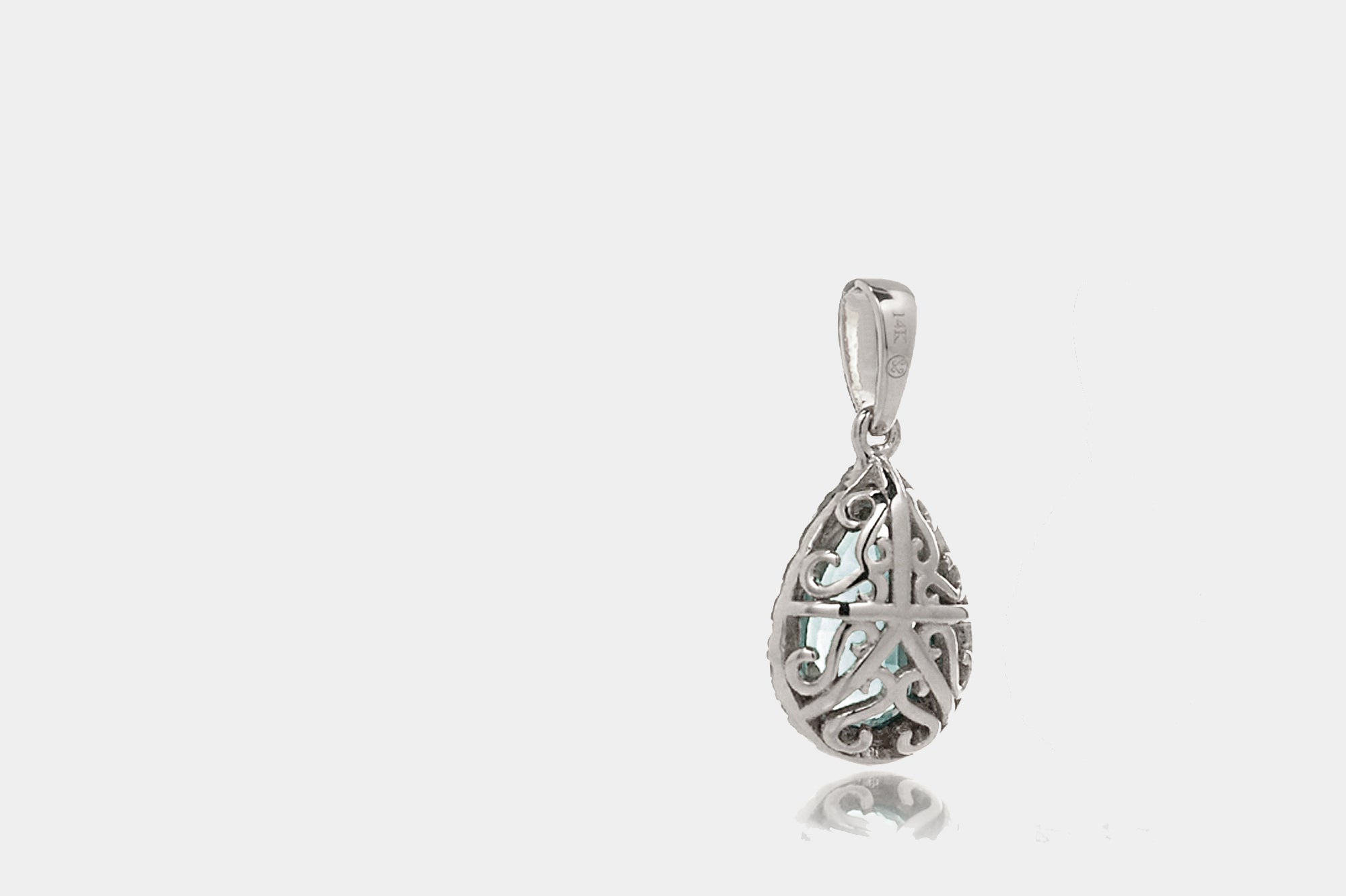 Aquamarine pendant natural 925sterling silver hotsell large pendant engagement pendant statement pendant with chain