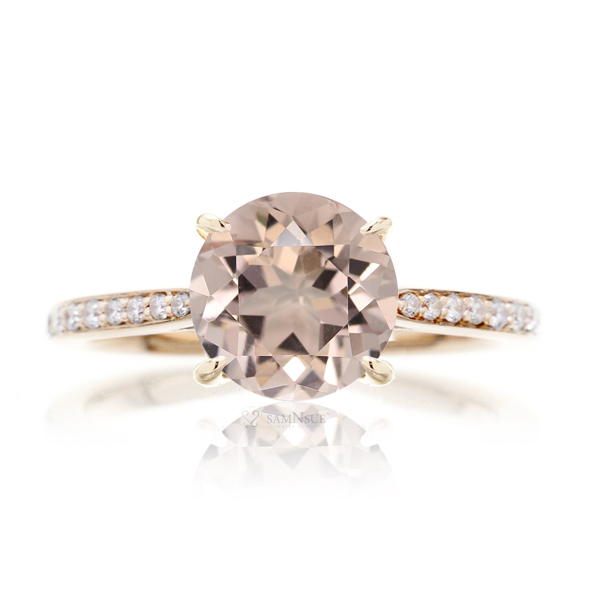 The Emily Round Cut Morganite Ring