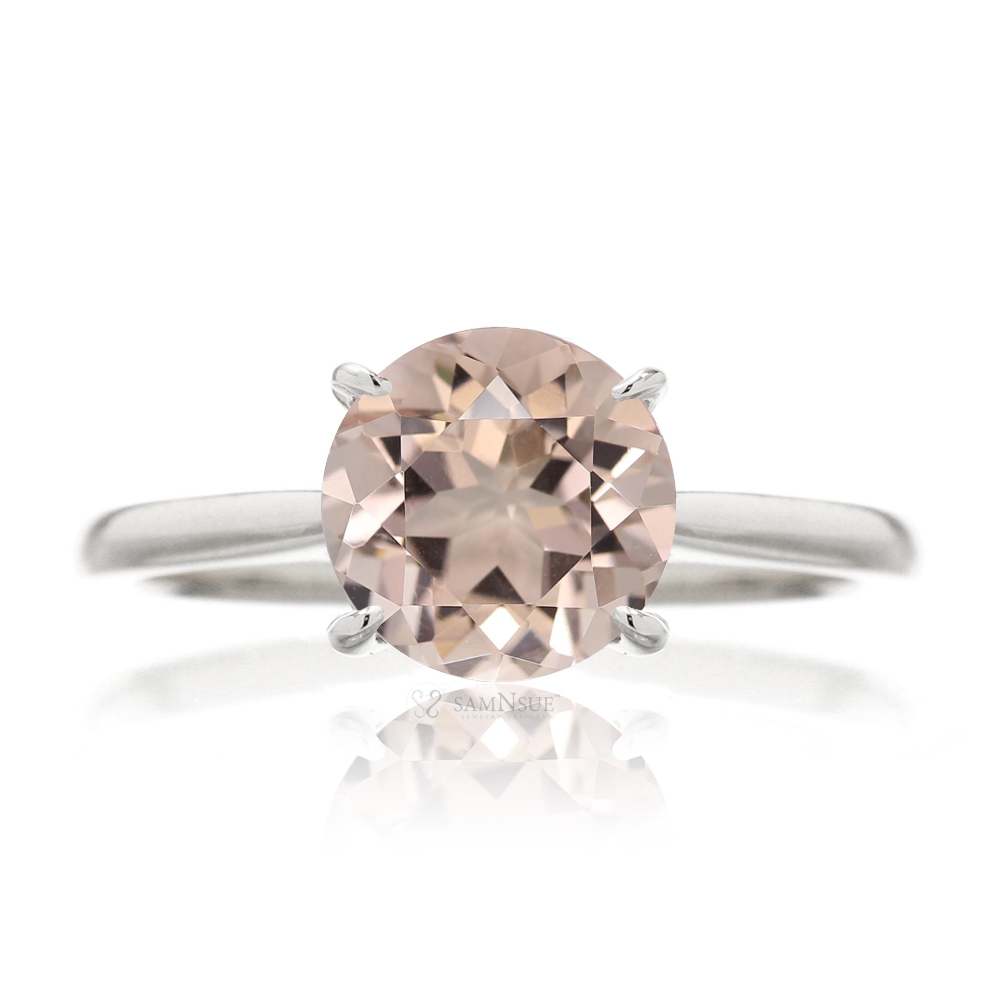 The Emily Round Cut Morganite Ring