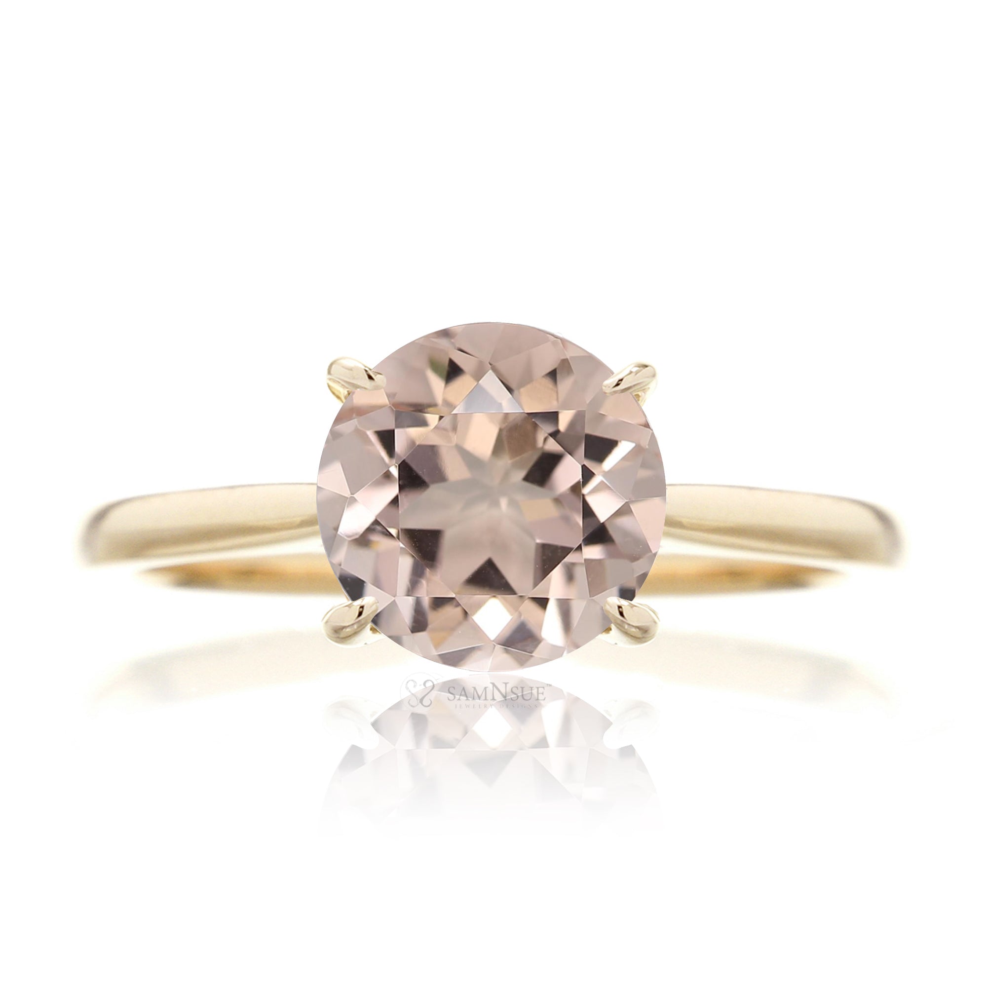 The Emily Round Cut Morganite Ring