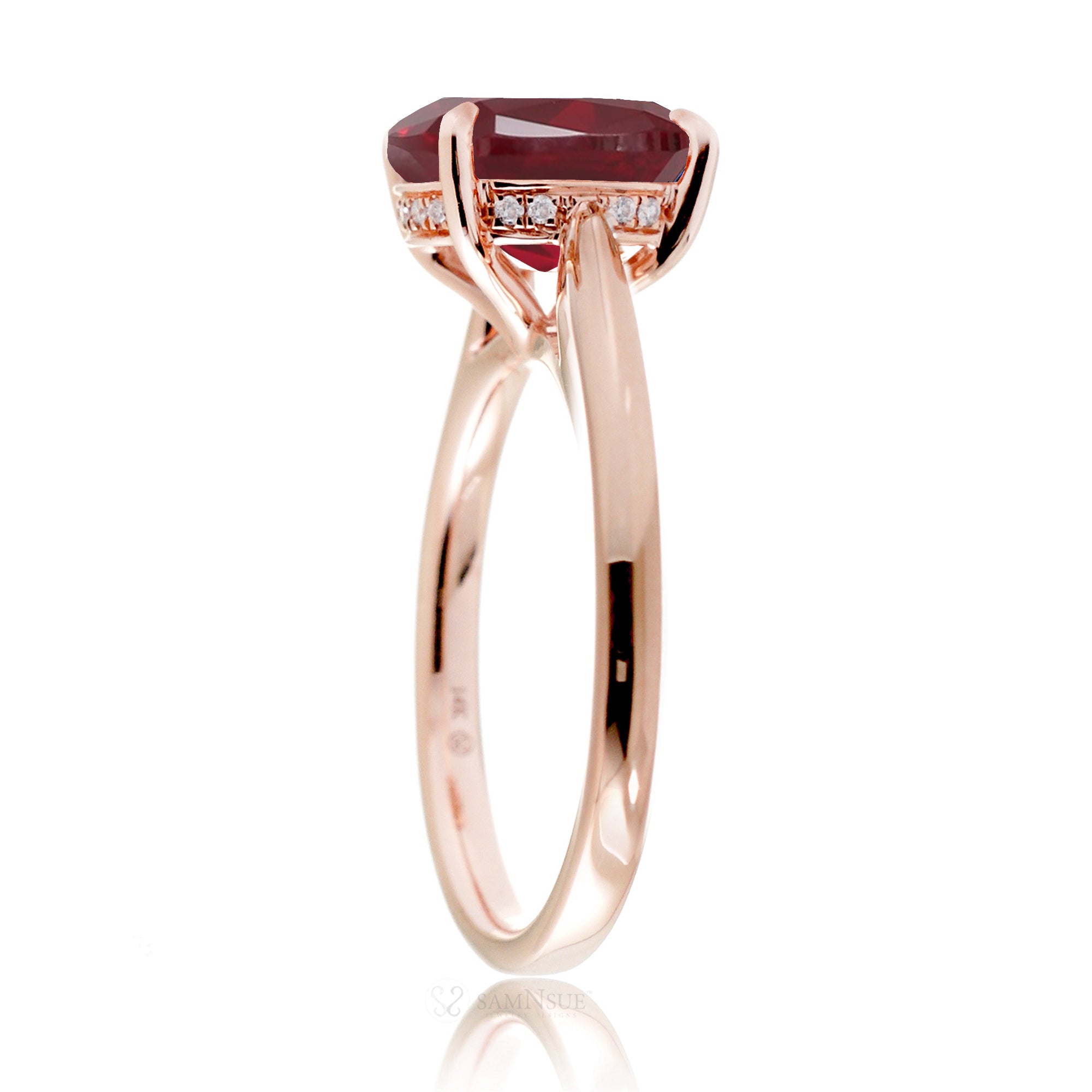 The Emily Round Ruby Ring (Lab-Grown)