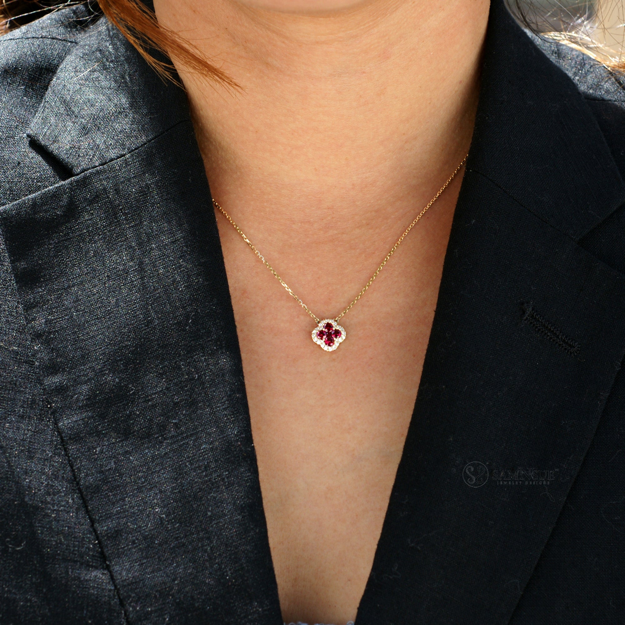 Real Diamonds Diamond Ruby Red Stone Necklace Set at Rs 600000 in Mumbai