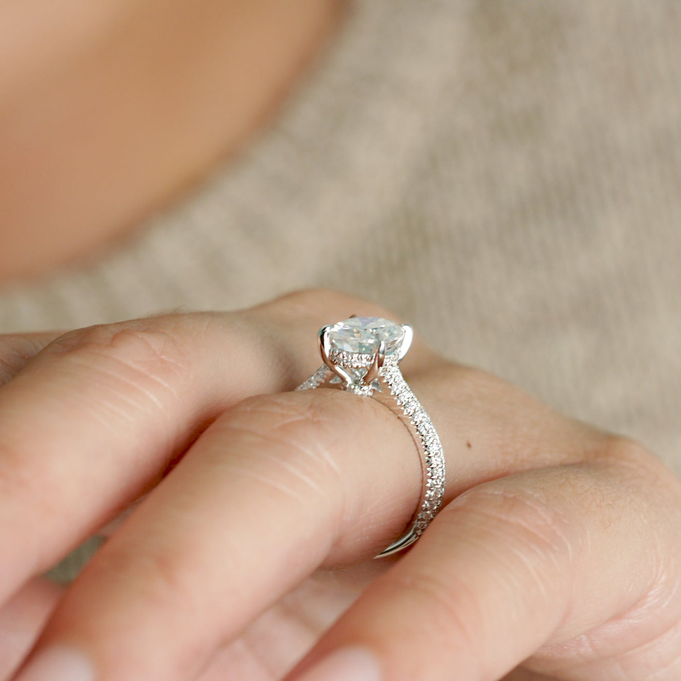 The Starlight Oval Diamond Ring