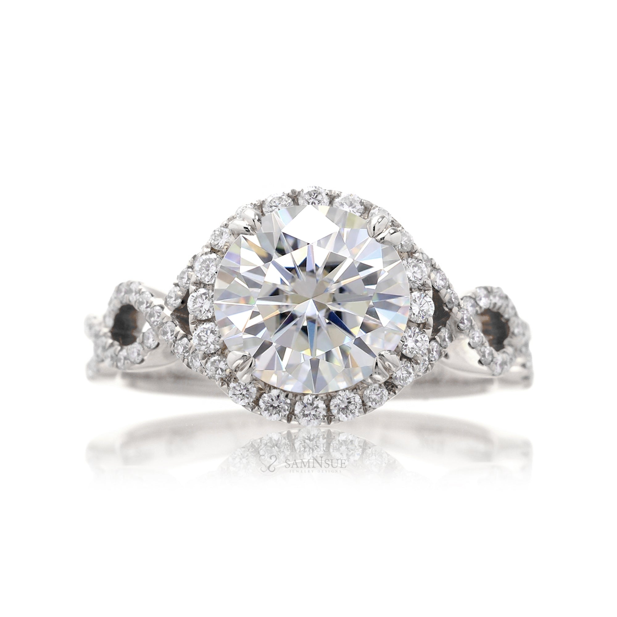 The Shelly Round Moissanite Ring