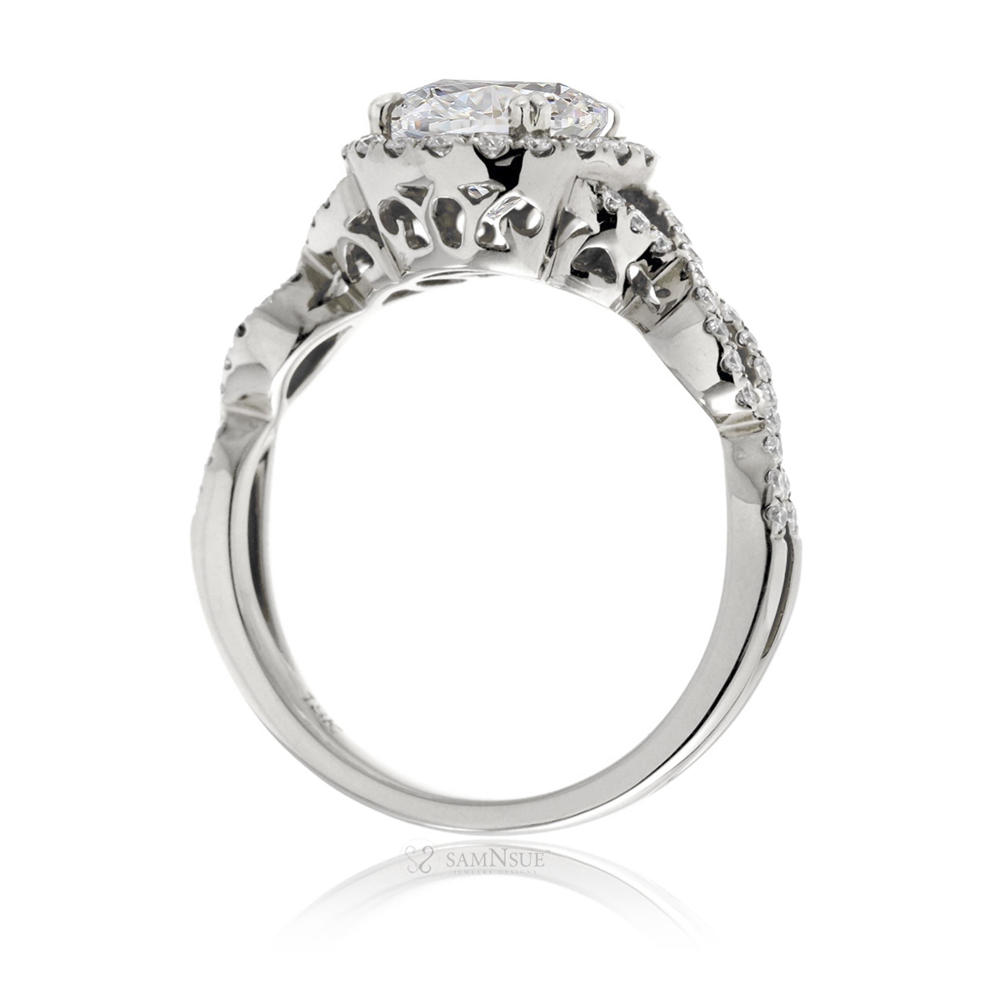 The Shelly Round Moissanite Ring